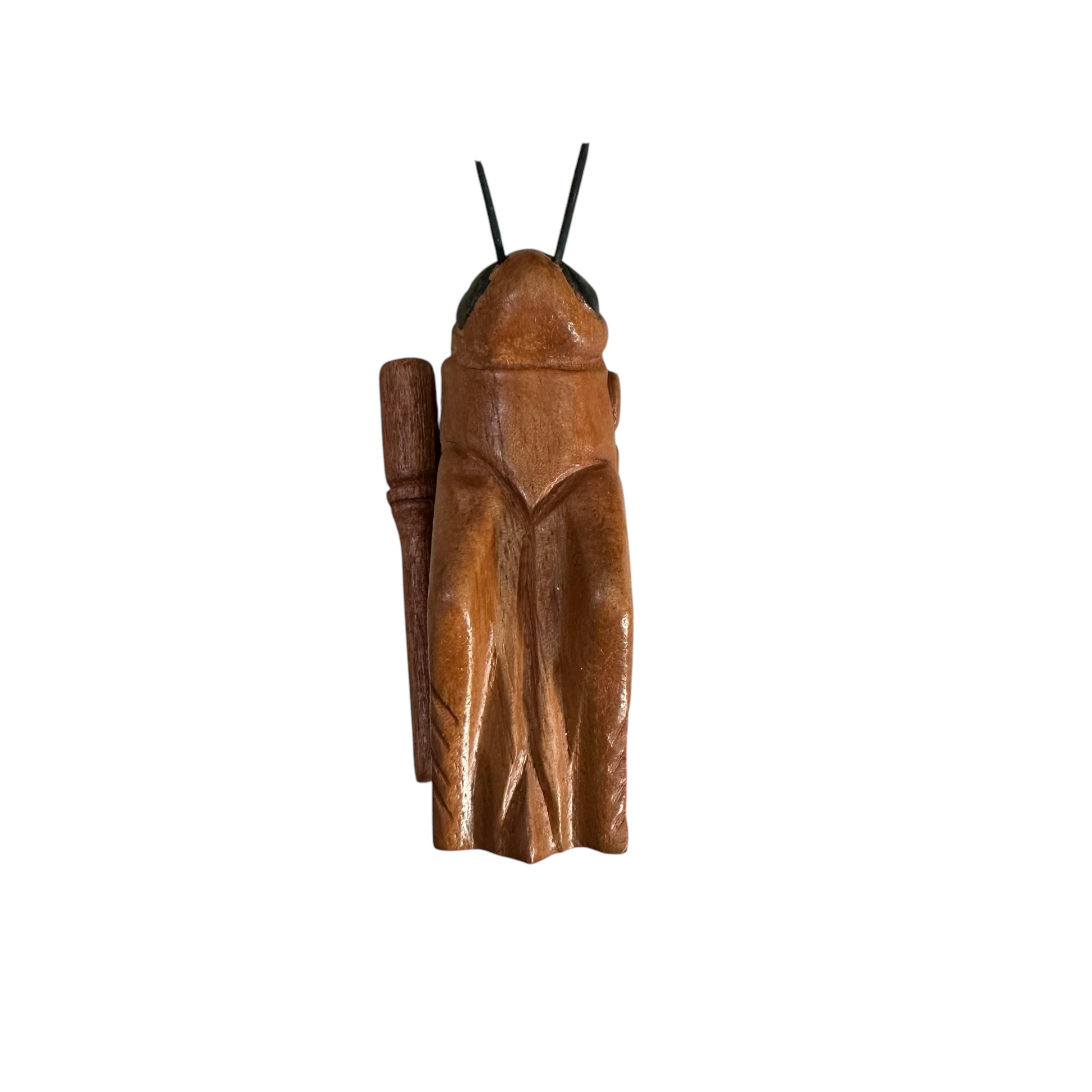 4" Dark Stained Wooden Musical Grasshopper Percussion Instrument - Premium Wooden Percussion Cricket from Music Frog Co - Just $15! Shop now at Concordia Style Boutique