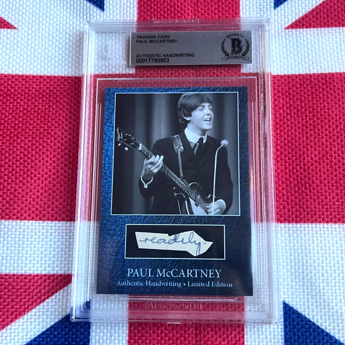 Paul McCartney Beckett Encapsulated Handwriting Removed From His Highschool Notebook