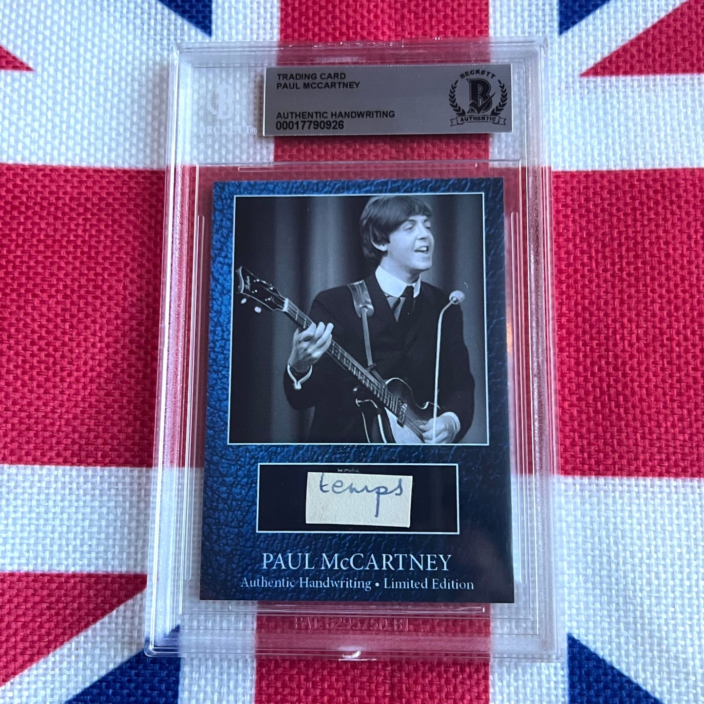 Paul McCartney Beckett Encapsulated Handwriting Removed From His Highschool Notebook