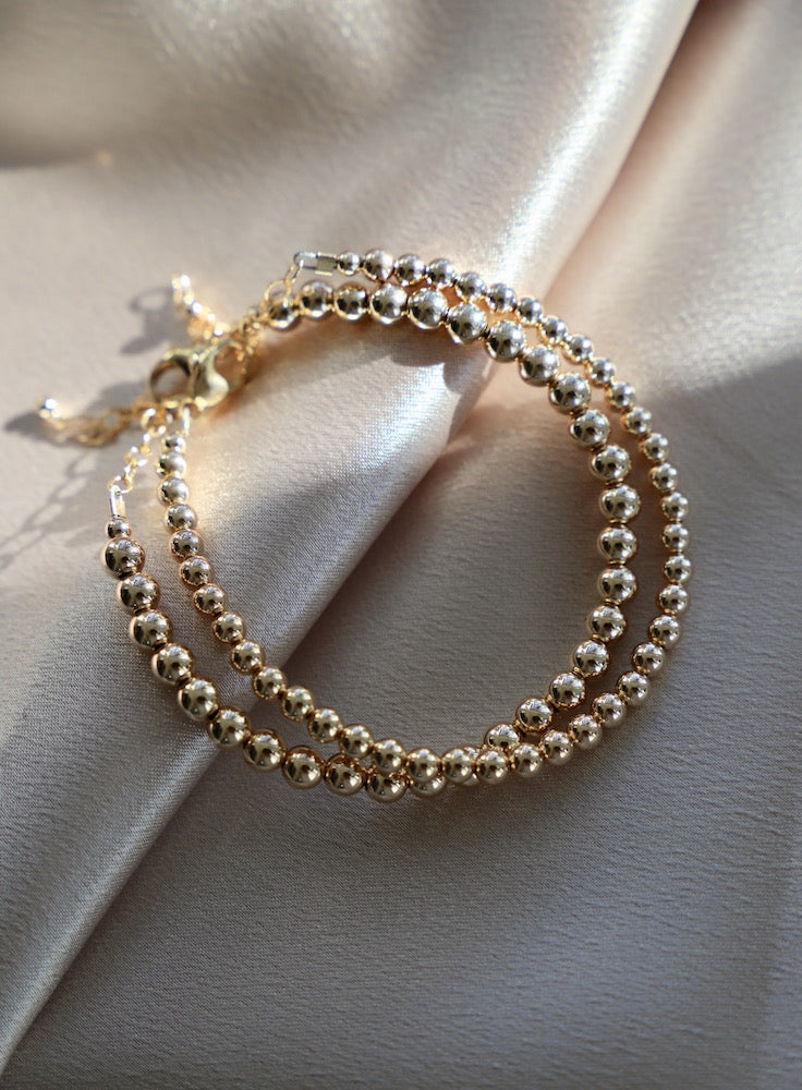 GOLD FILLED BEADED BRACELETS - Concordia Style Boutique