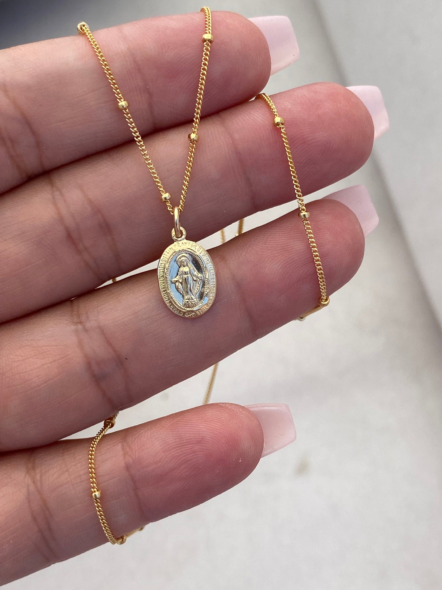 Dainty Miraculous Medal Necklace