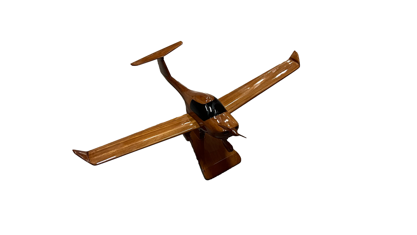 DA20 Diamond Mahogany Wood Desktop Aircraft Model.
