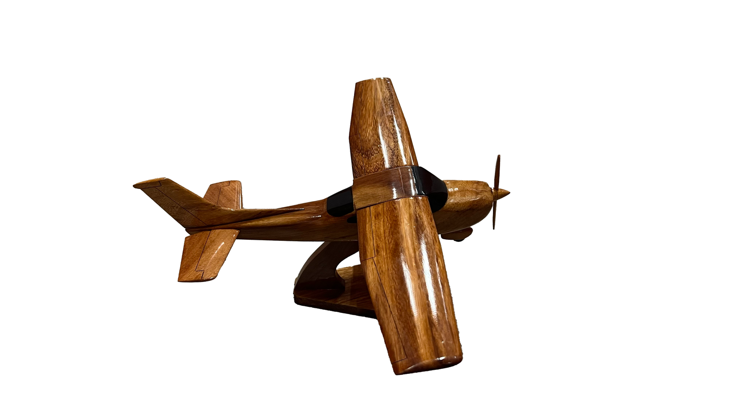Cessna 182 Mahogany Wood Desktop Airplane Model.