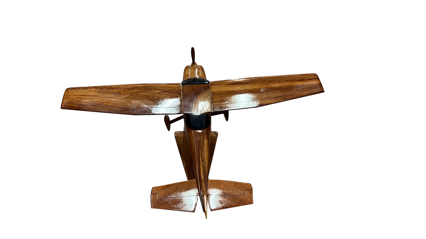 Cessna 182 Mahogany Wood Desktop Airplane Model.