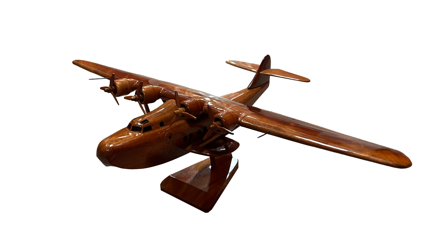 M-130 China Clipper Mahogany Wood Desktop Airplane Model