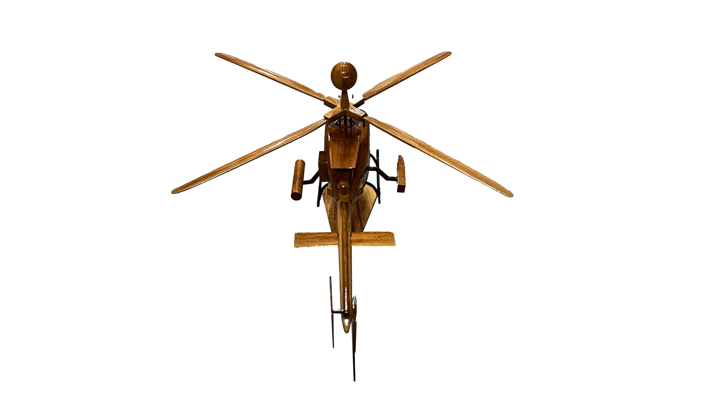 OH58 Kiowa Mahogany Wood Desktop Helicopter Model