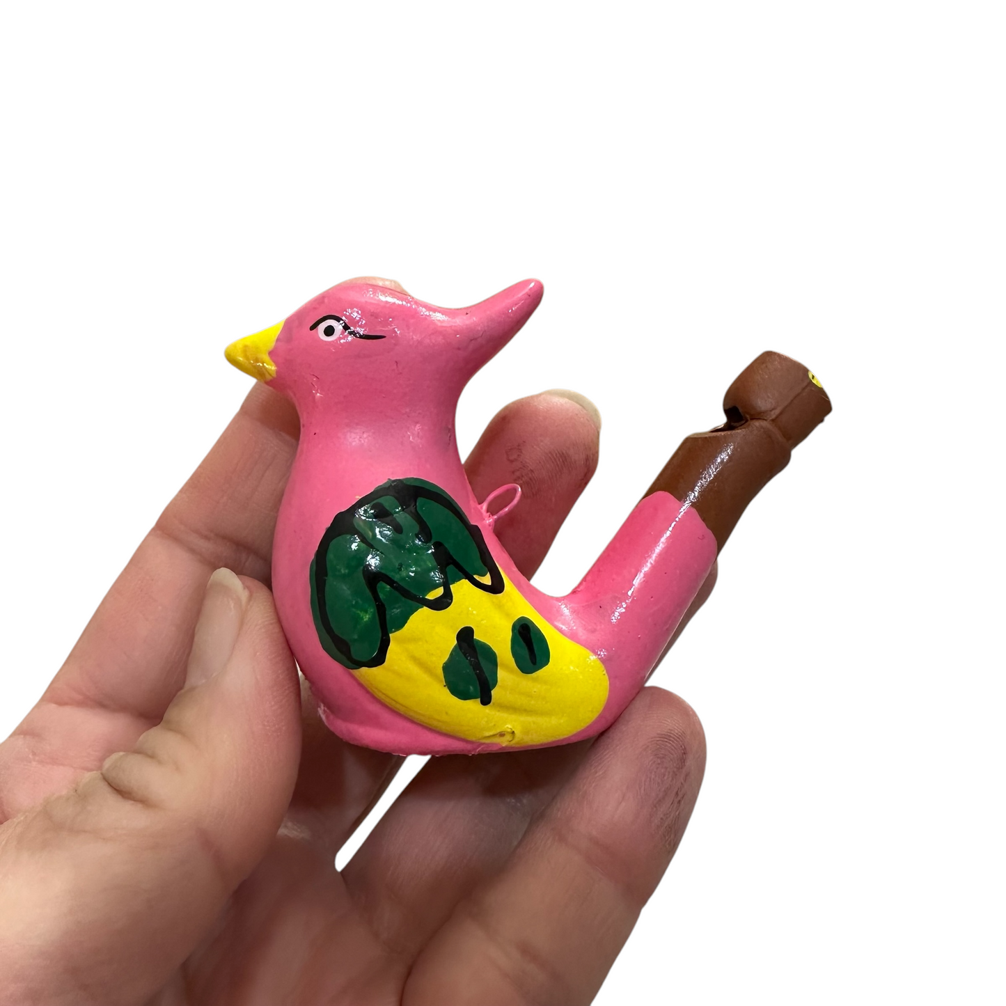 Clay Water Whistle Bird (Pink Crest) - Concordia Style Boutique