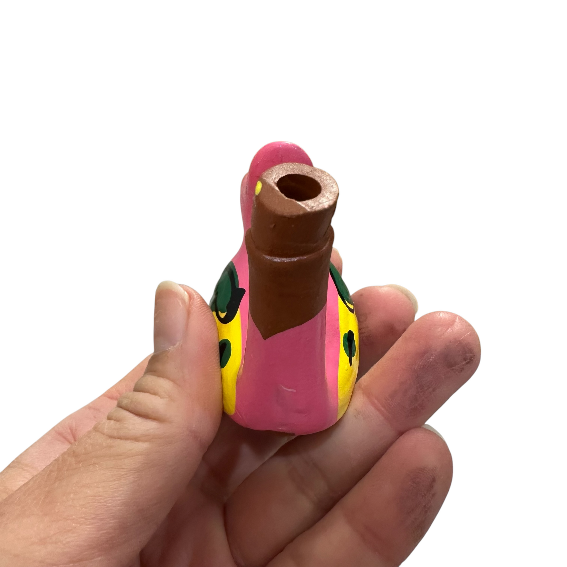 Clay Water Whistle Bird (Pink Crest) - Concordia Style Boutique