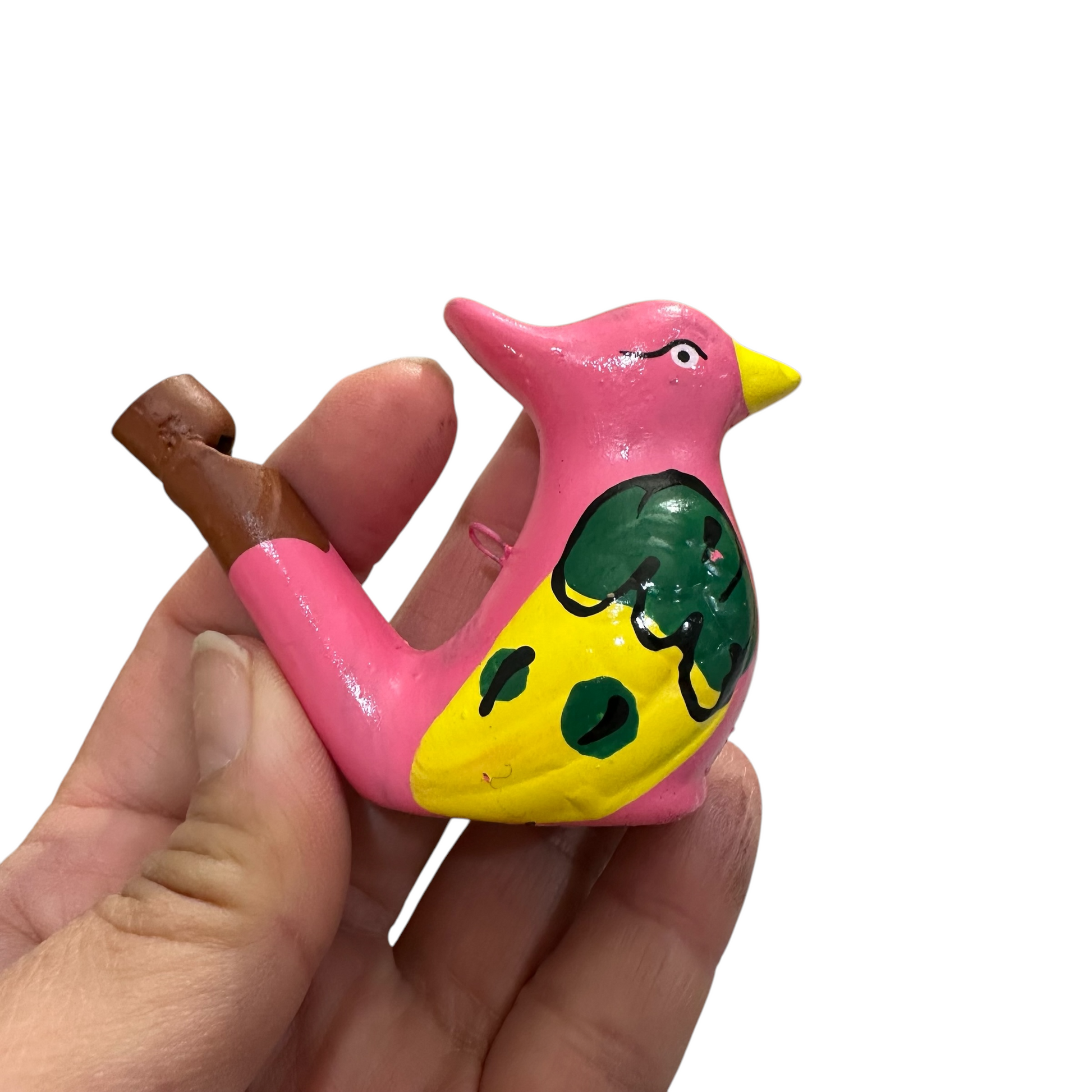 Clay Water Whistle Bird (Pink Crest) - Concordia Style Boutique