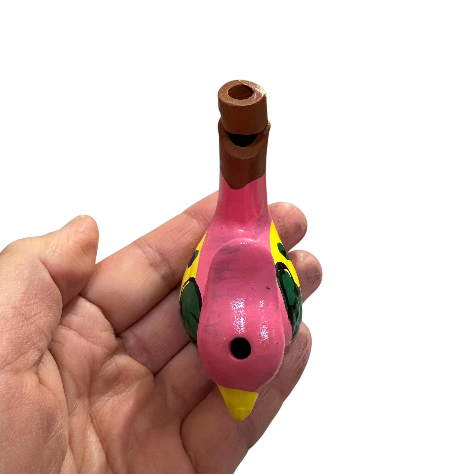 Clay Water Whistle Bird (Pink Crest) - Concordia Style Boutique