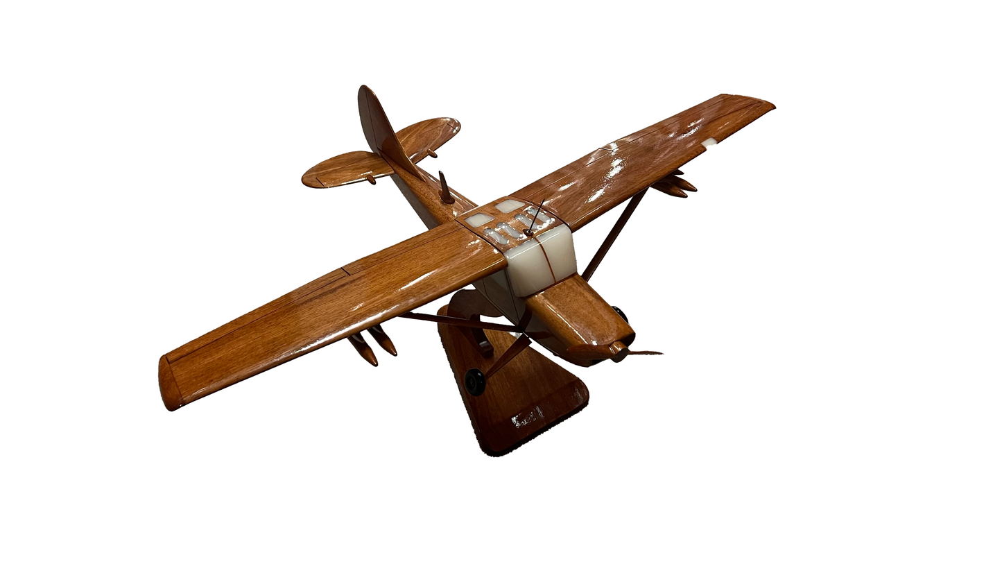 L19 Birddog Mahogany Wood Desktop Airplane Model