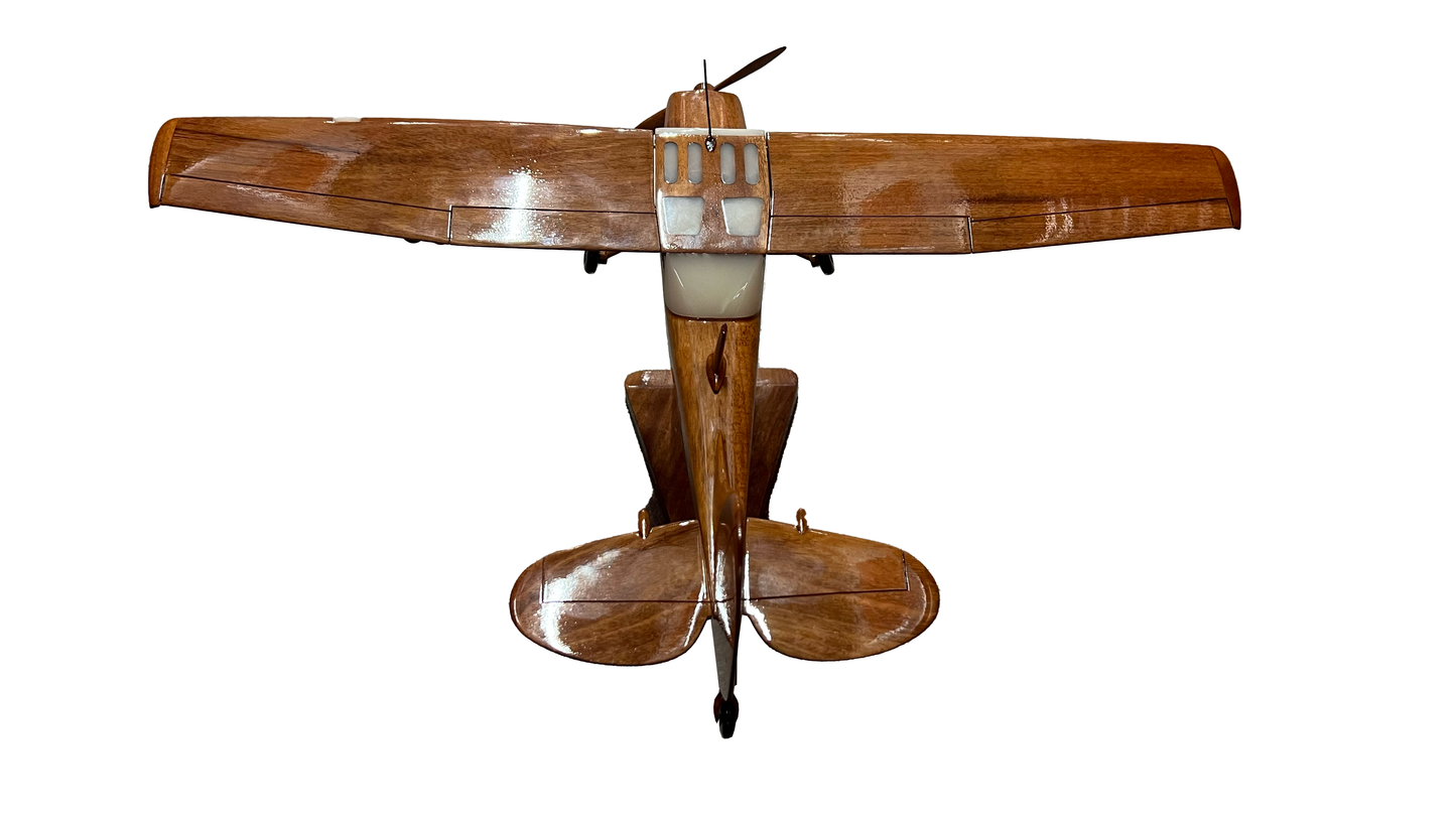 L19 Birddog Mahogany Wood Desktop Airplane Model