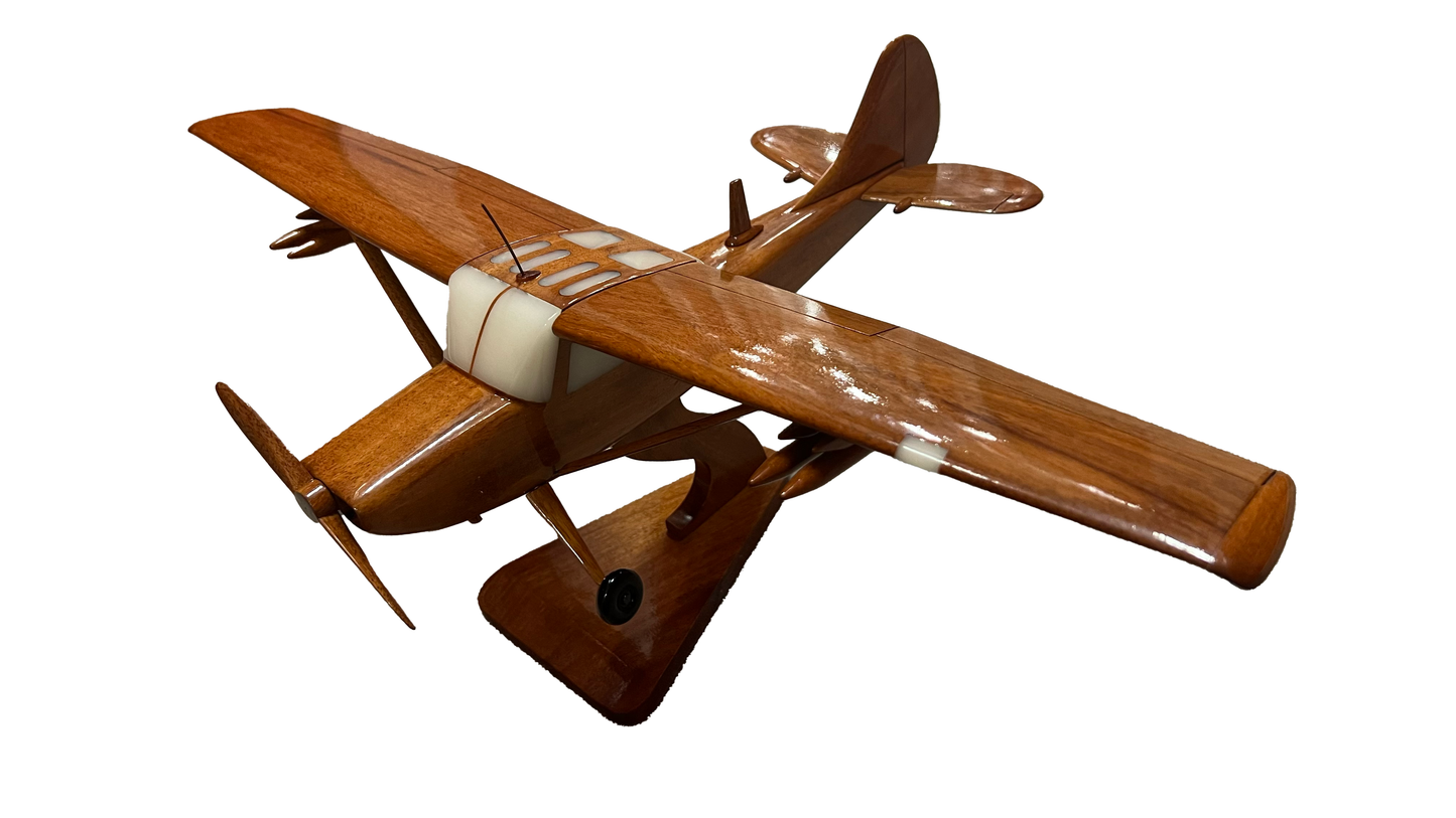 L19 Birddog Mahogany Wood Desktop Airplane Model