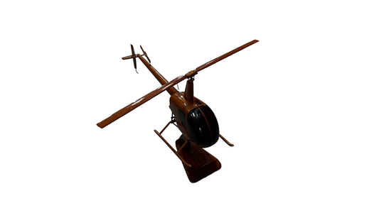 Robinson 22 Mahogany Wood Desktop Helicopters Model