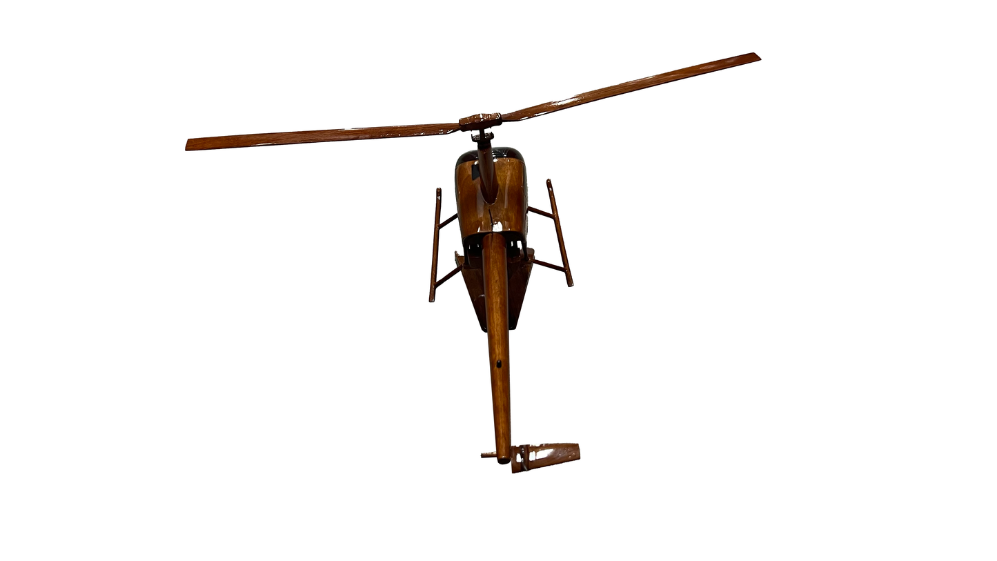 Robinson 22 Mahogany Wood Desktop Helicopters Model