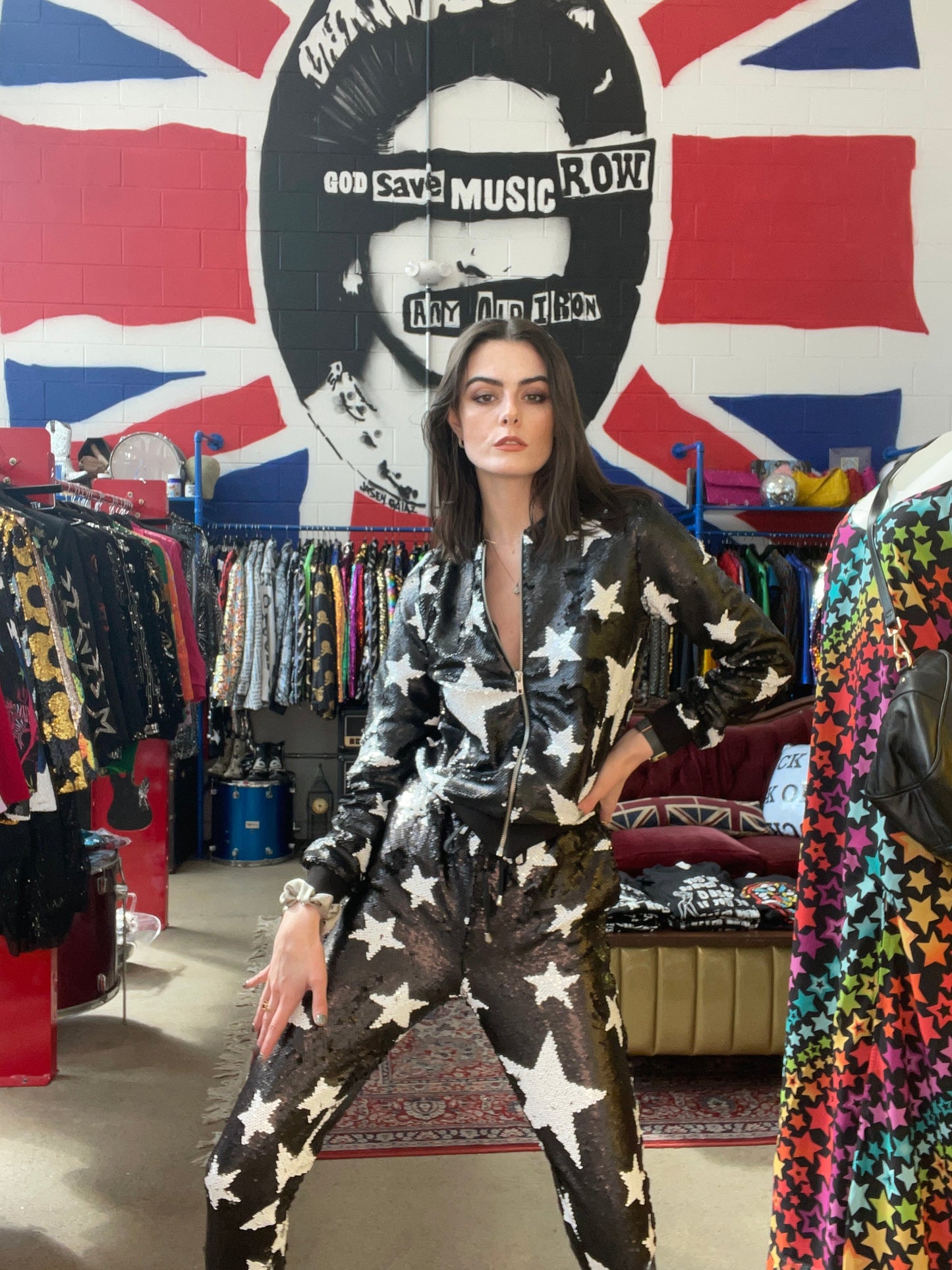 "Any Old  Iron" - Sparkle Star Joggers - Premium Clothing from Any Old Iron - Just $195! Shop now at Concordia Style Boutique