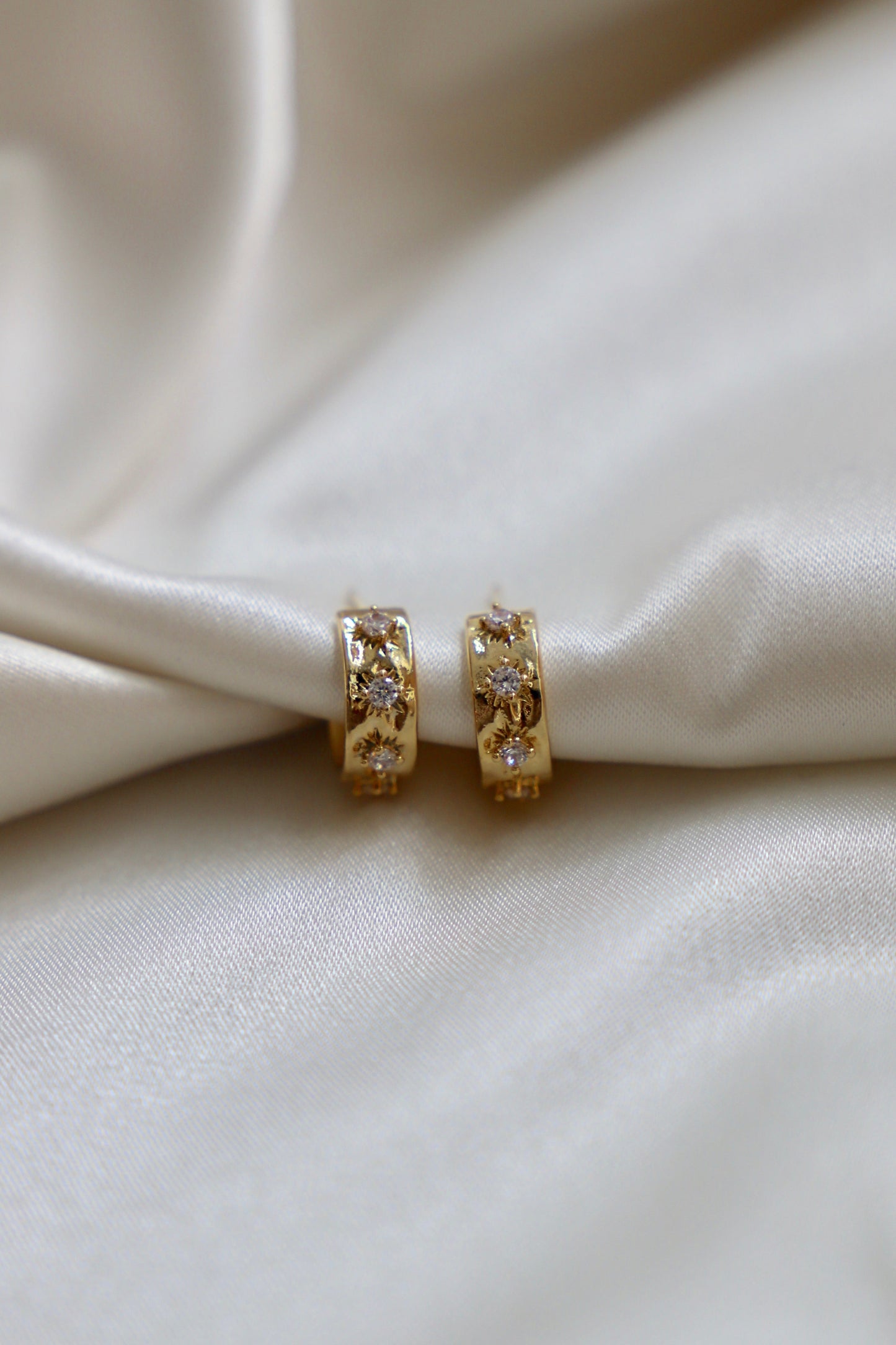 CZ STAR THICK HOOPS - Concordia Style Boutique