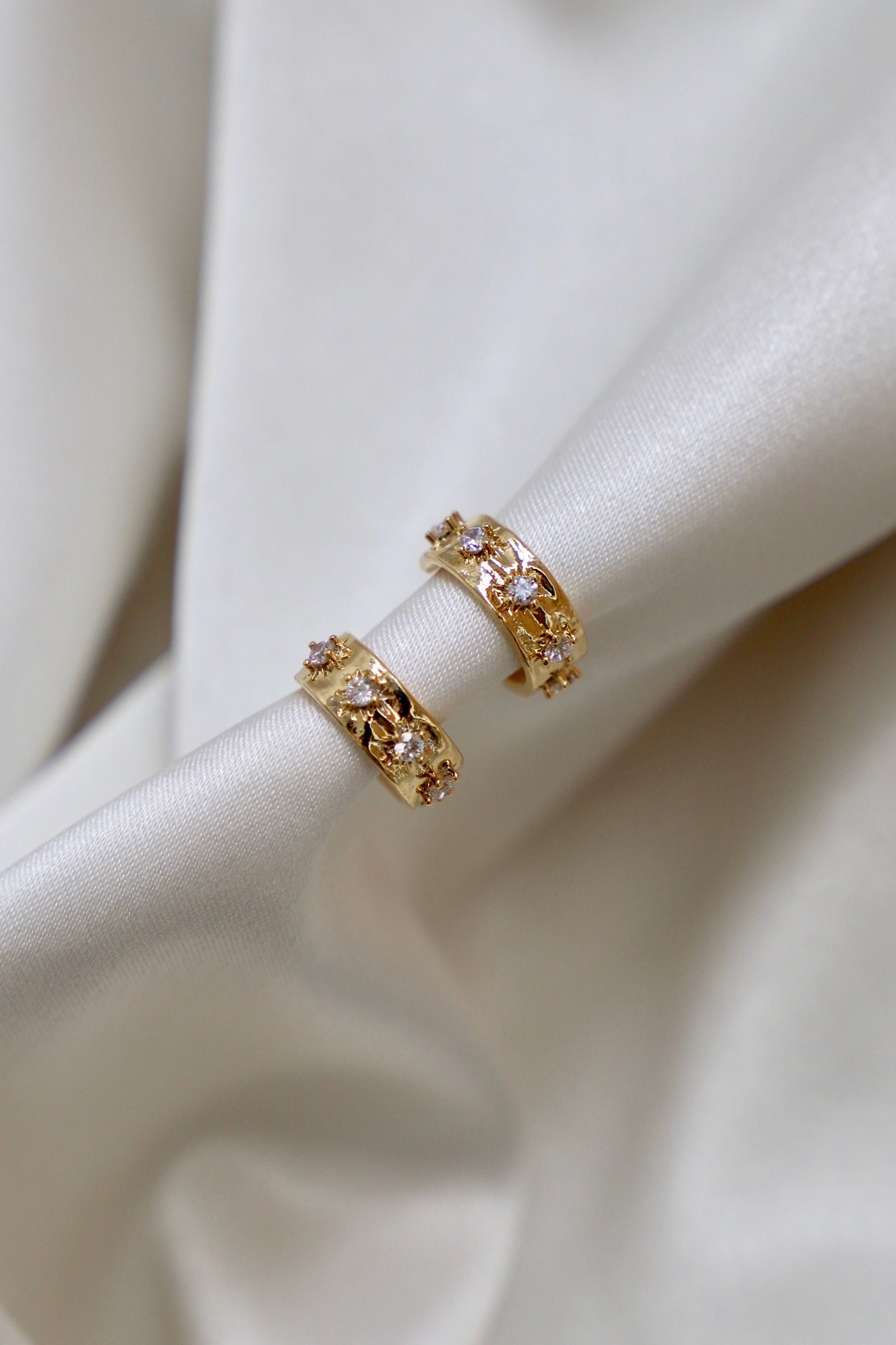 CZ STAR THICK HOOPS - Concordia Style Boutique