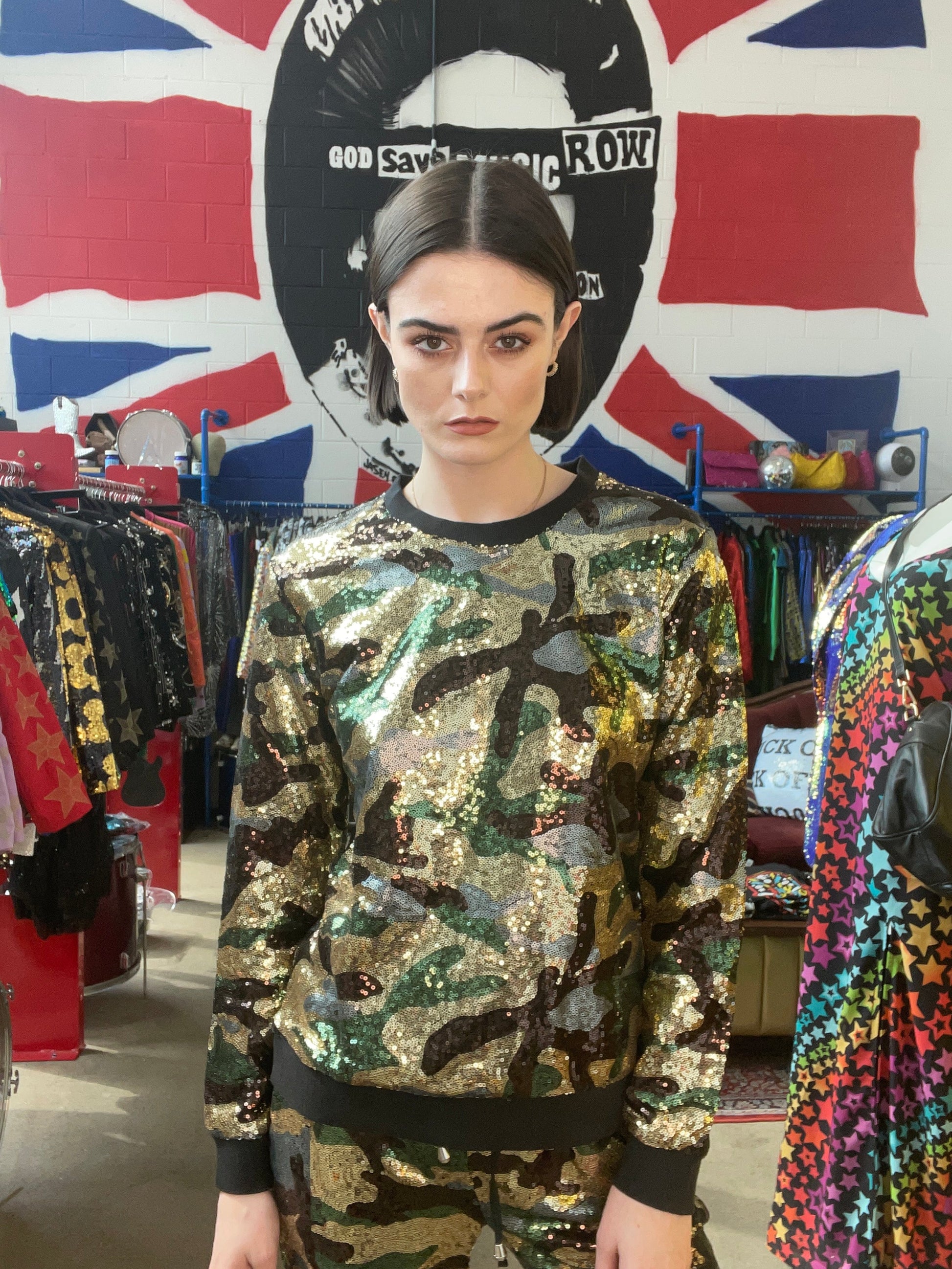 "Any Old  Iron" - Camo Sweatshirt - Premium Clothing from Any Old Iron - Just $165! Shop now at Concordia Style Boutique