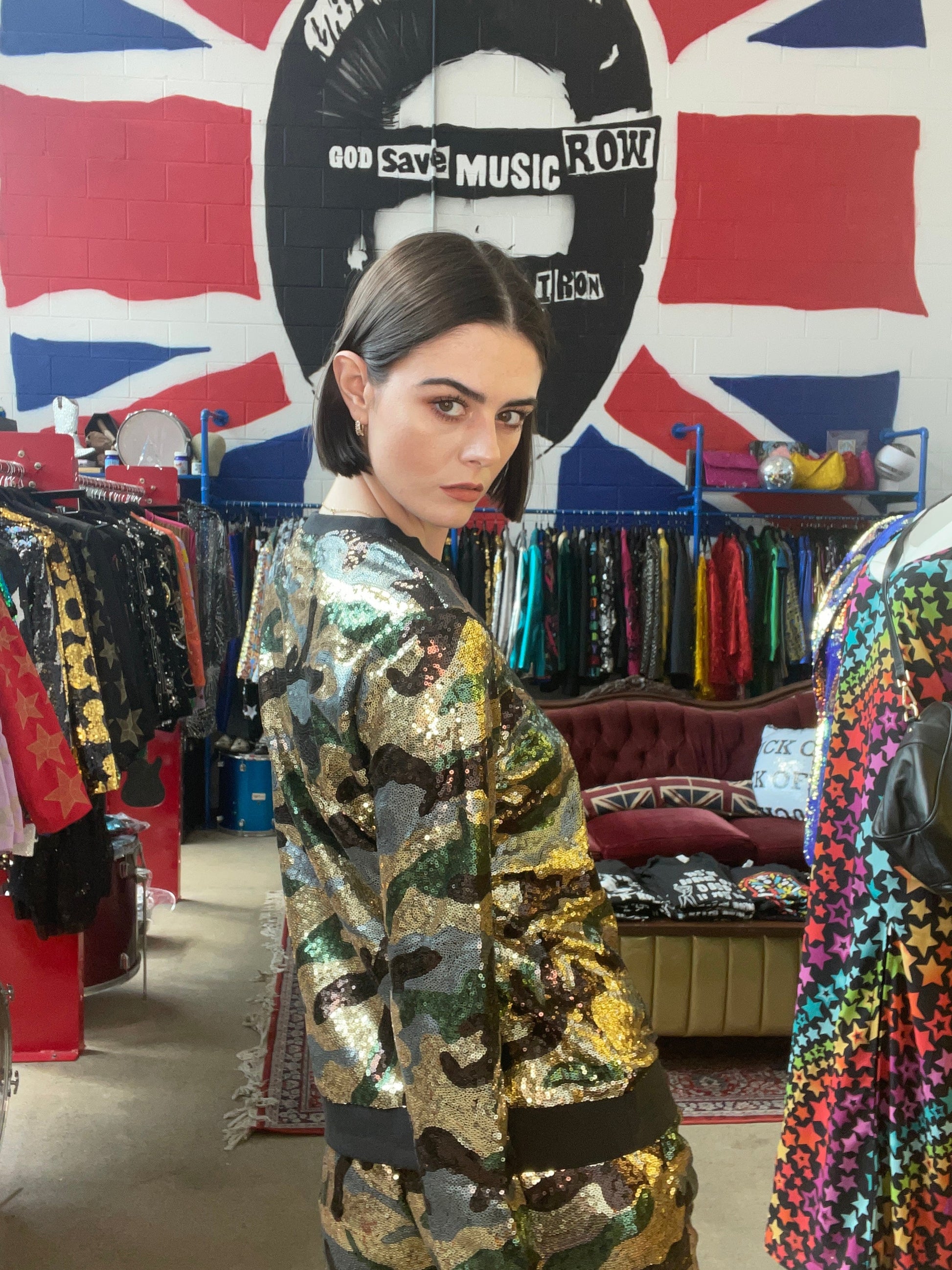 "Any Old  Iron" - Camo Sweatshirt - Premium Clothing from Any Old Iron - Just $165! Shop now at Concordia Style Boutique