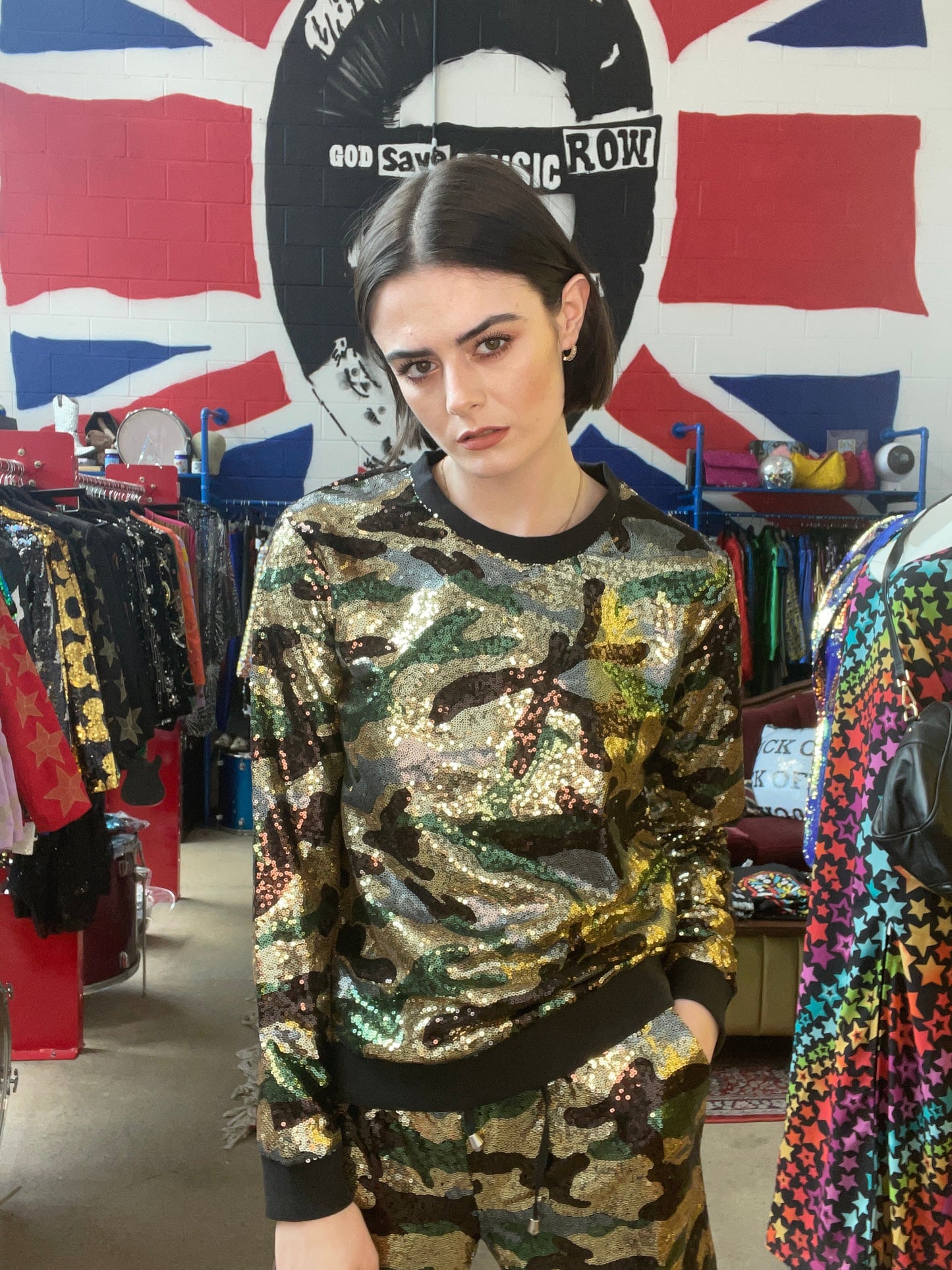 "Any Old  Iron" - Camo Sweatshirt - Premium Clothing from Any Old Iron - Just $165! Shop now at Concordia Style Boutique