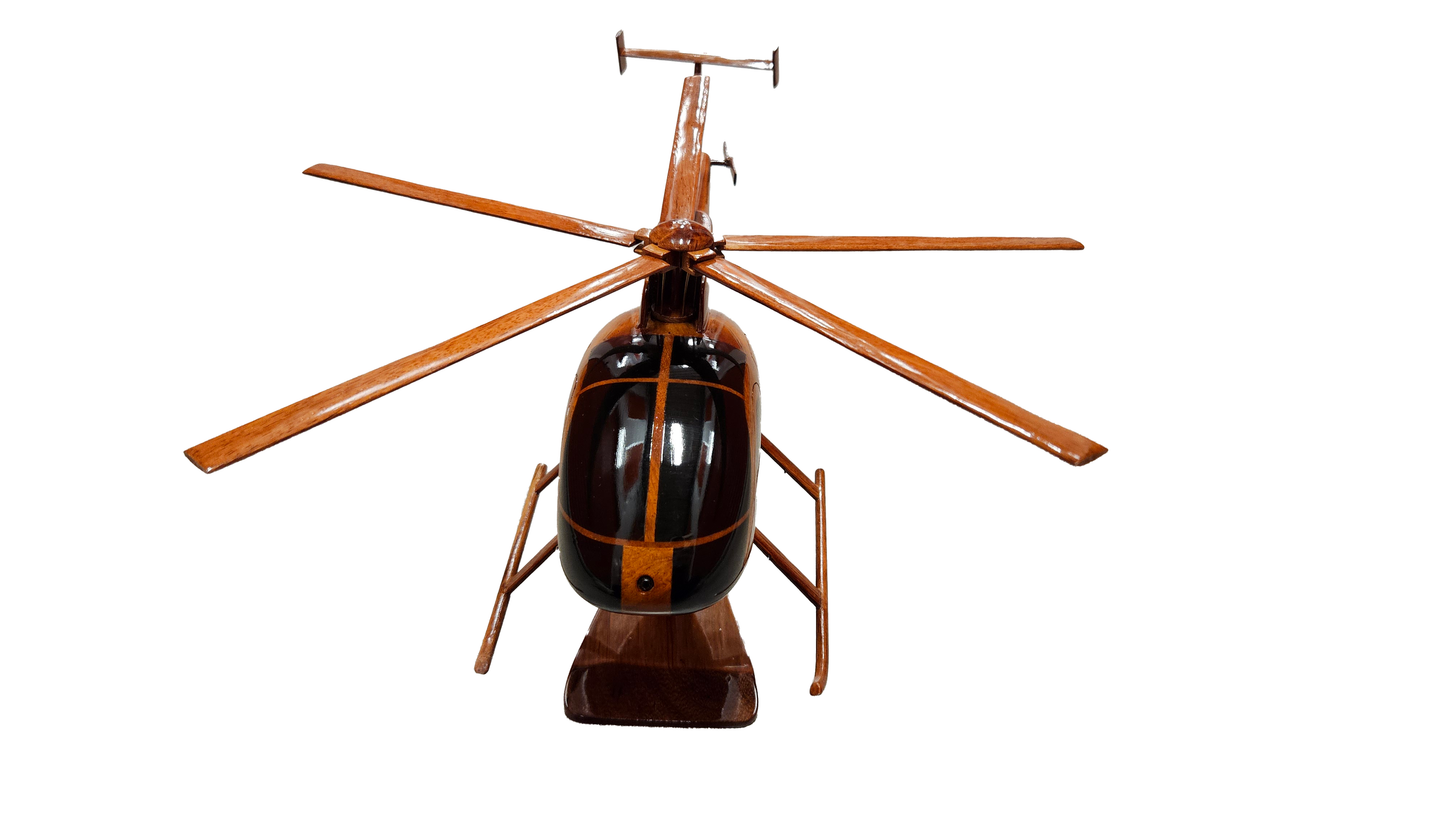 Md530 Mahogany wood desktop Helicopter model.