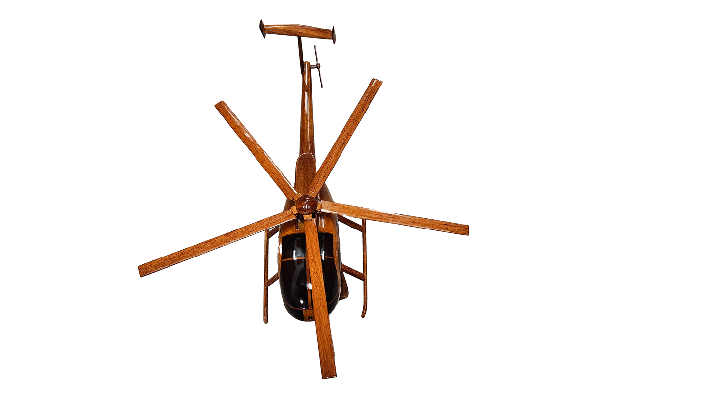 Md530 Mahogany wood desktop Helicopter model.