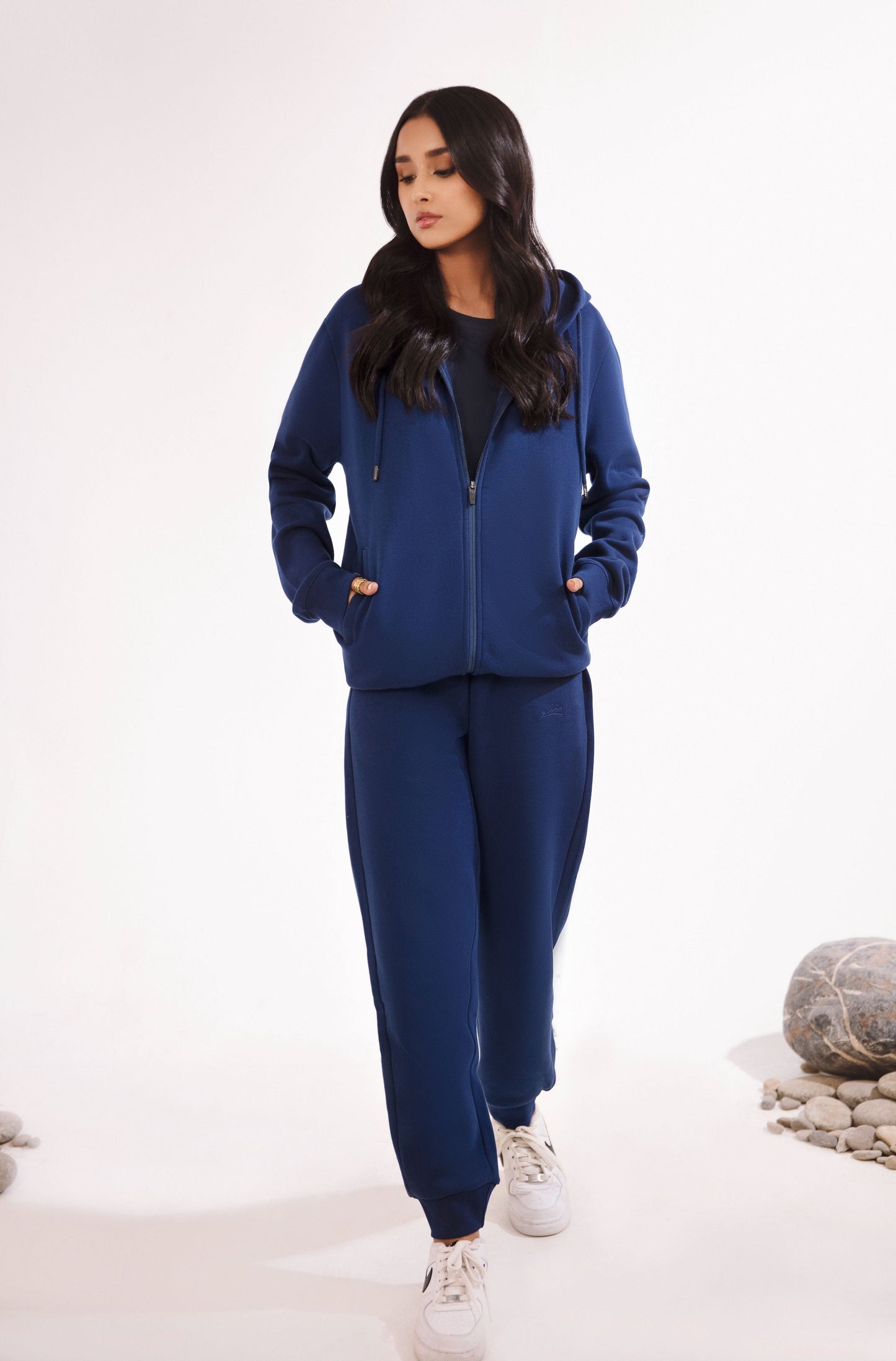 Zipper Hoodie - Midnight Blue - Concordia Style Boutique