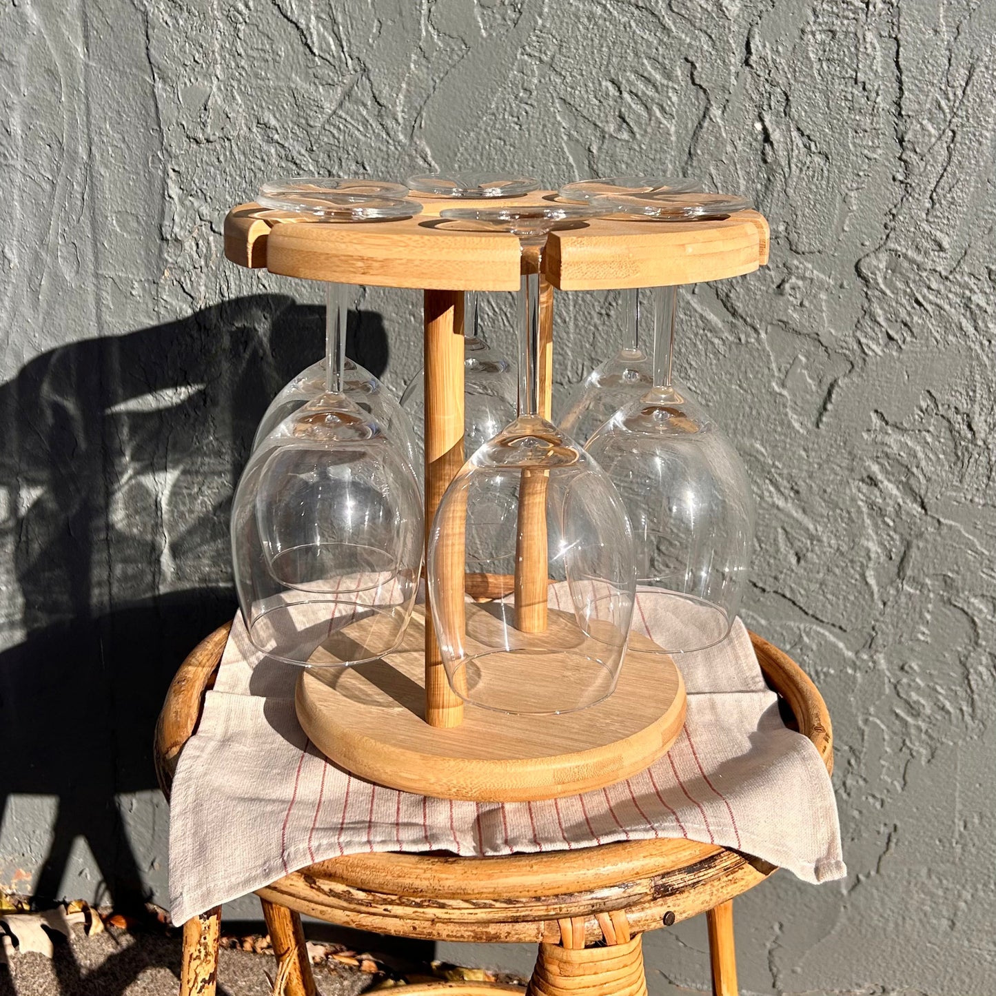 Bamboo Wine Serving Holder - Concordia Style Boutique