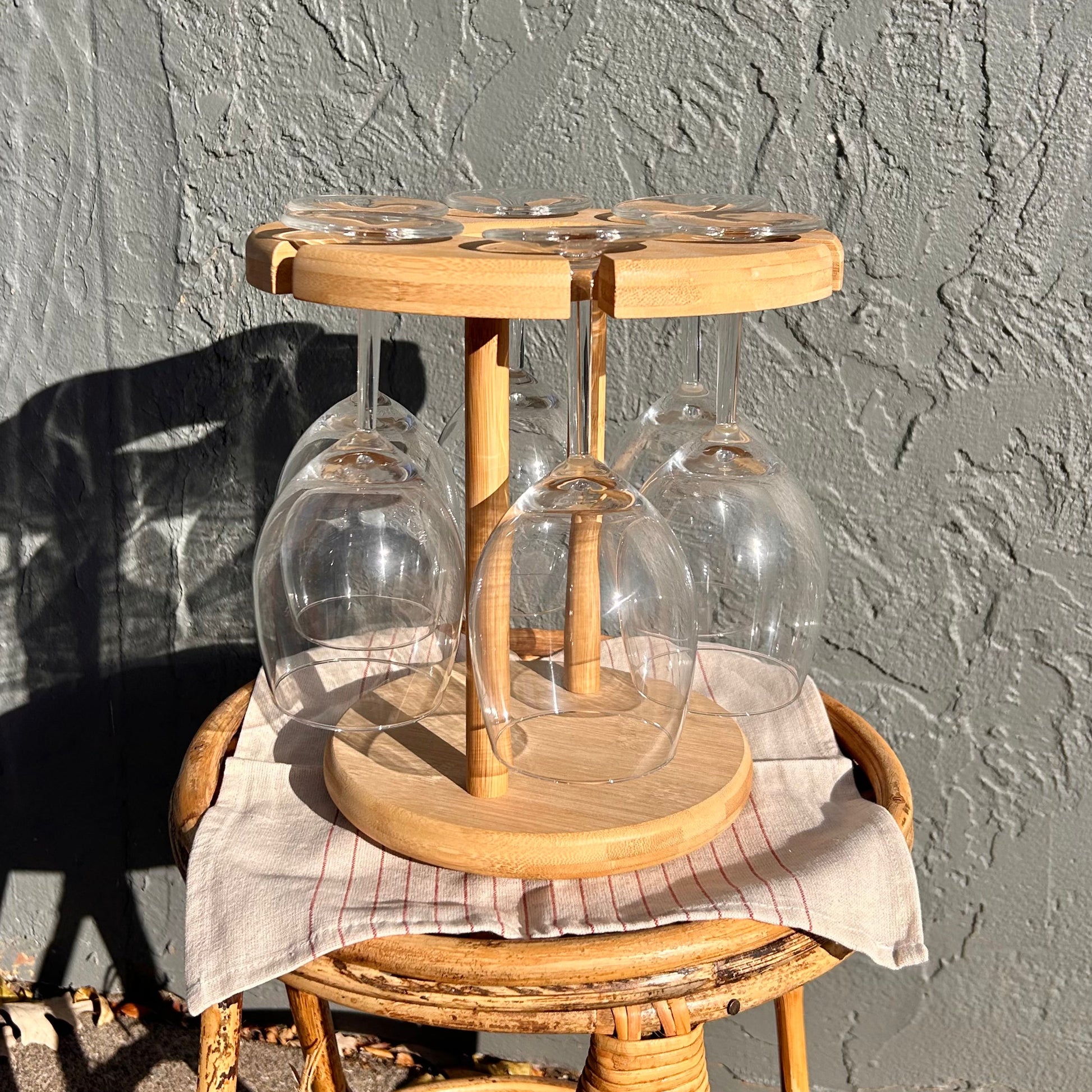 Bamboo Wine Serving Holder - Concordia Style Boutique