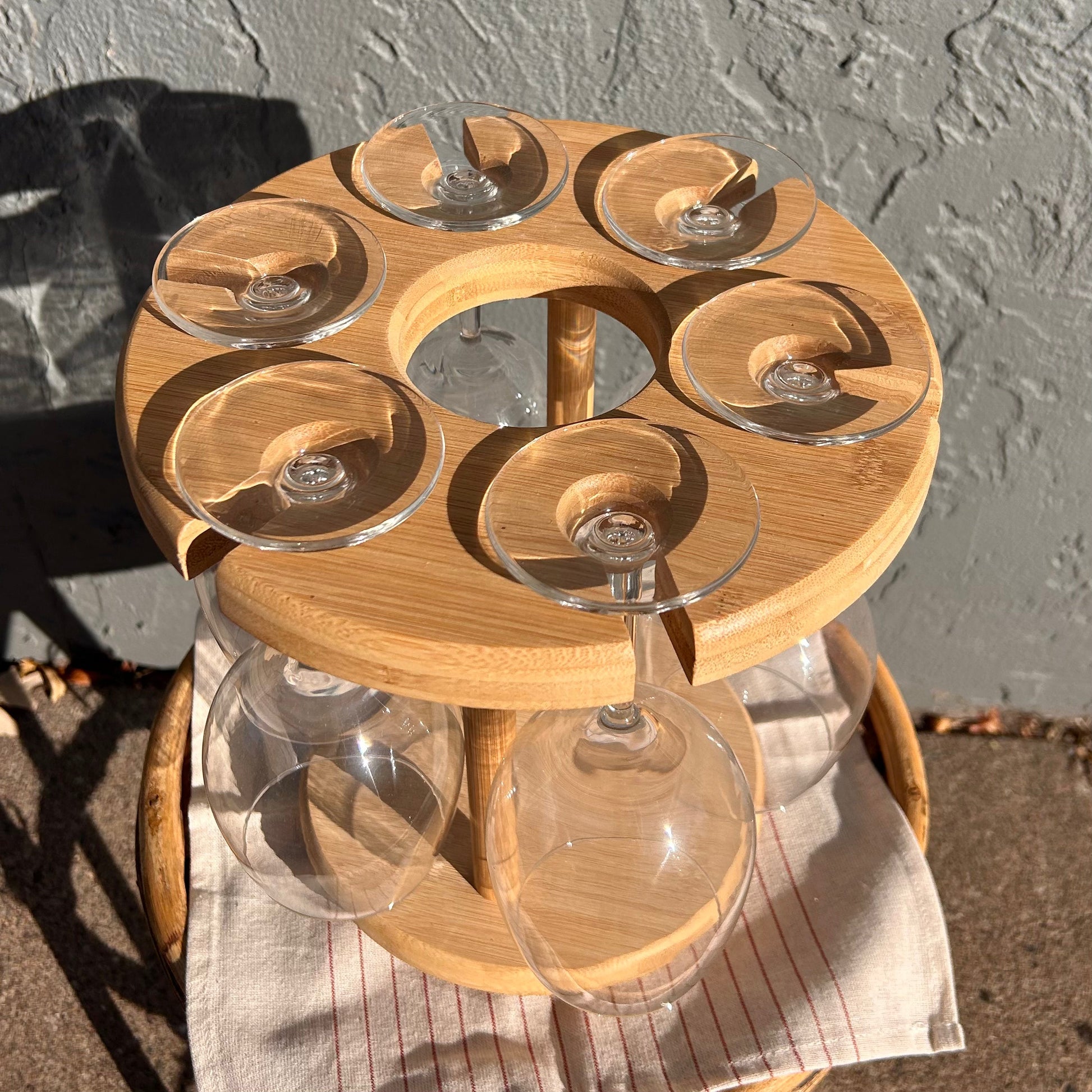 Bamboo Wine Serving Holder - Concordia Style Boutique