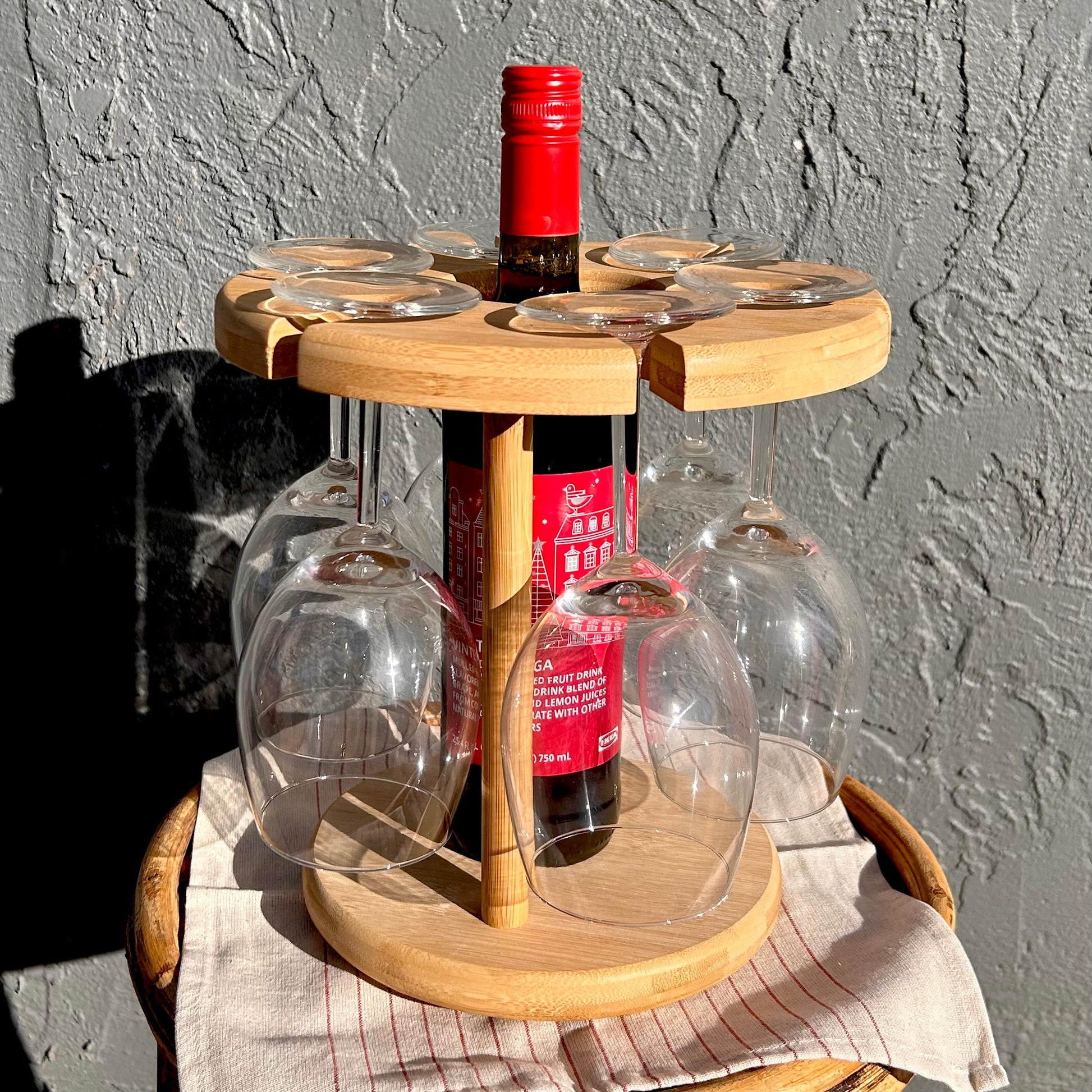Bamboo Wine Serving Holder - Concordia Style Boutique