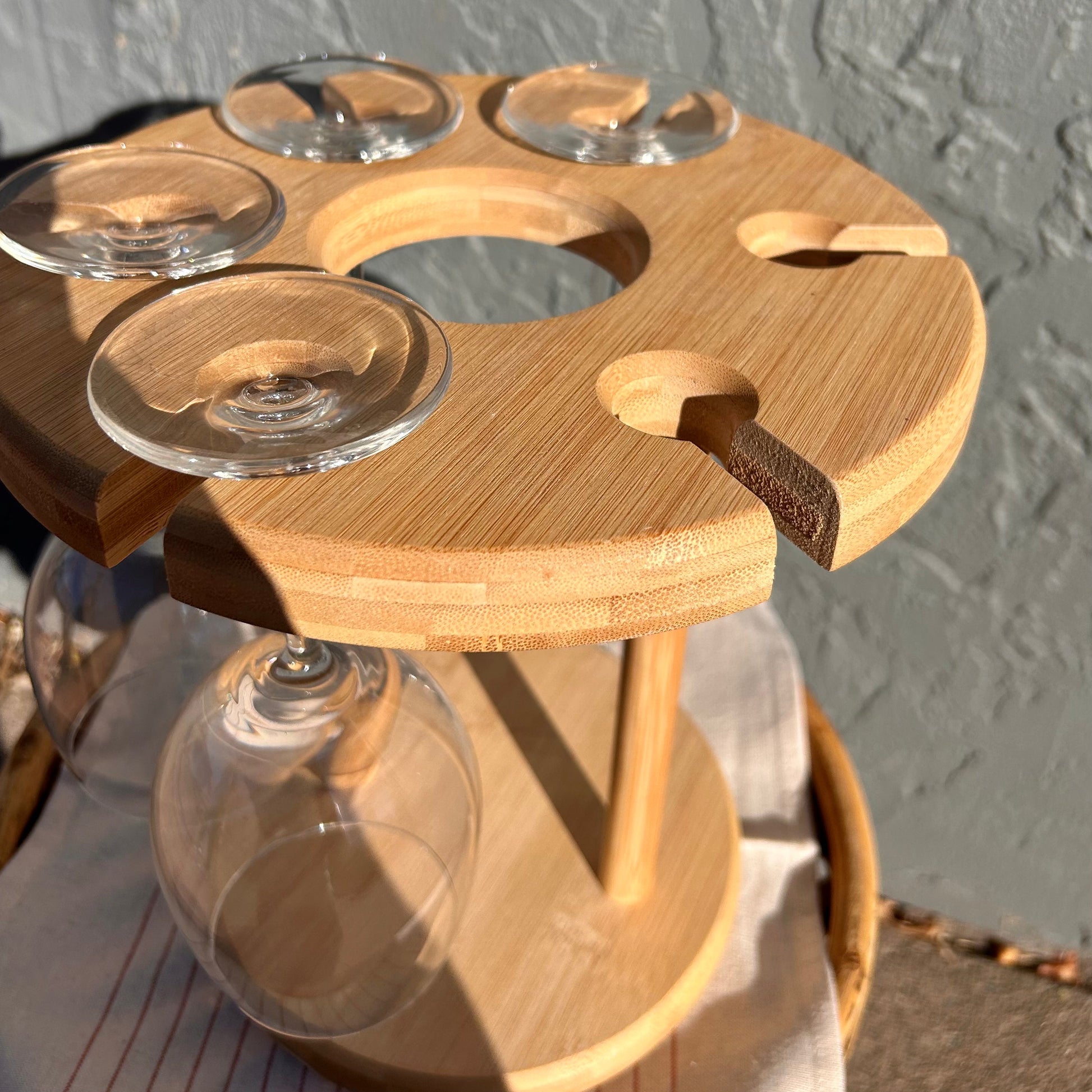 Bamboo Wine Serving Holder - Concordia Style Boutique