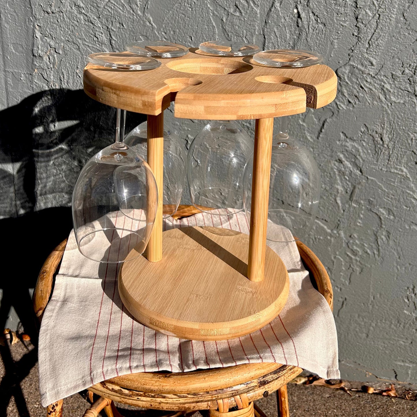 Bamboo Wine Serving Holder - Concordia Style Boutique