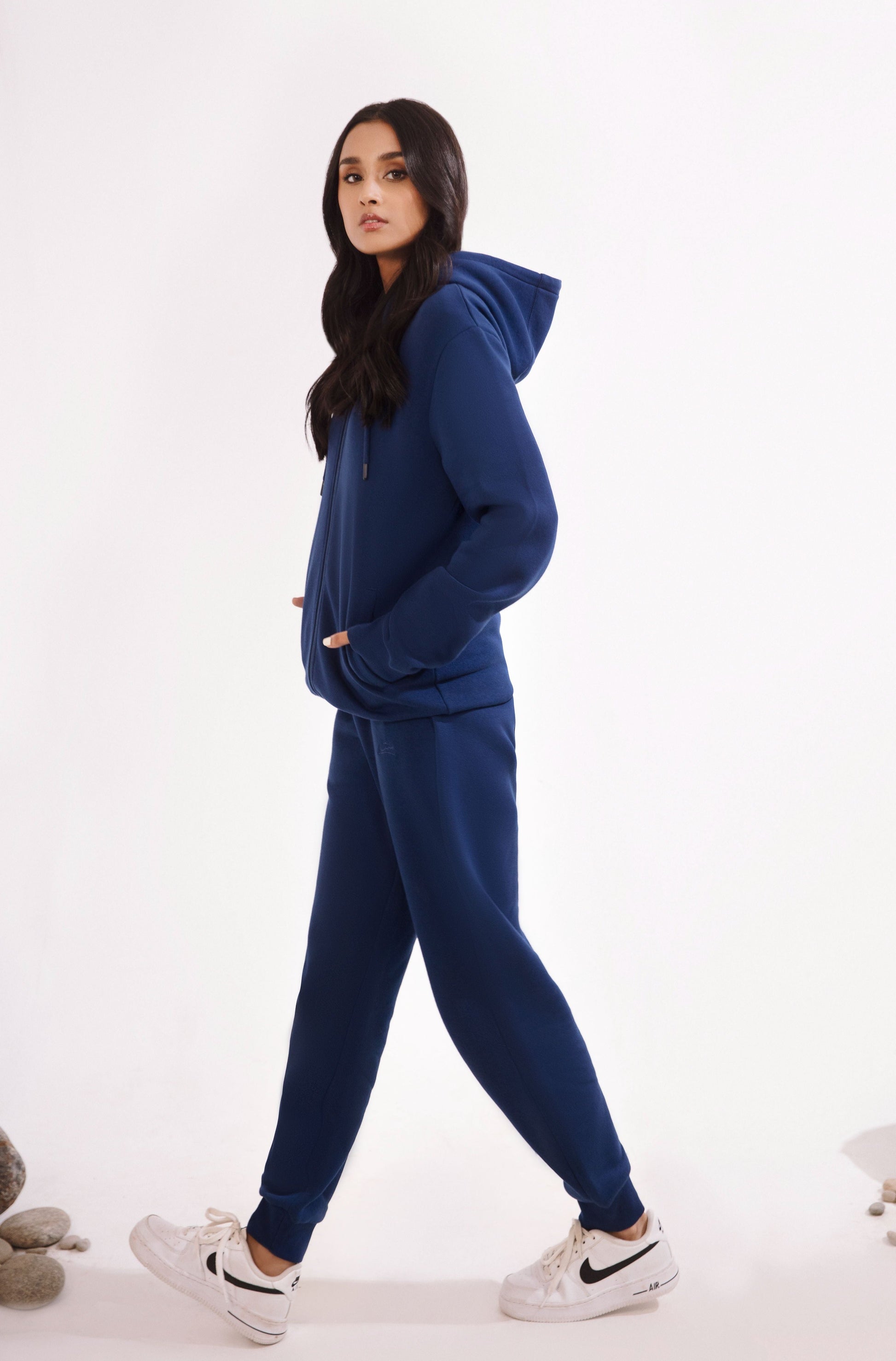 Zipper Hoodie - Midnight Blue - Concordia Style Boutique