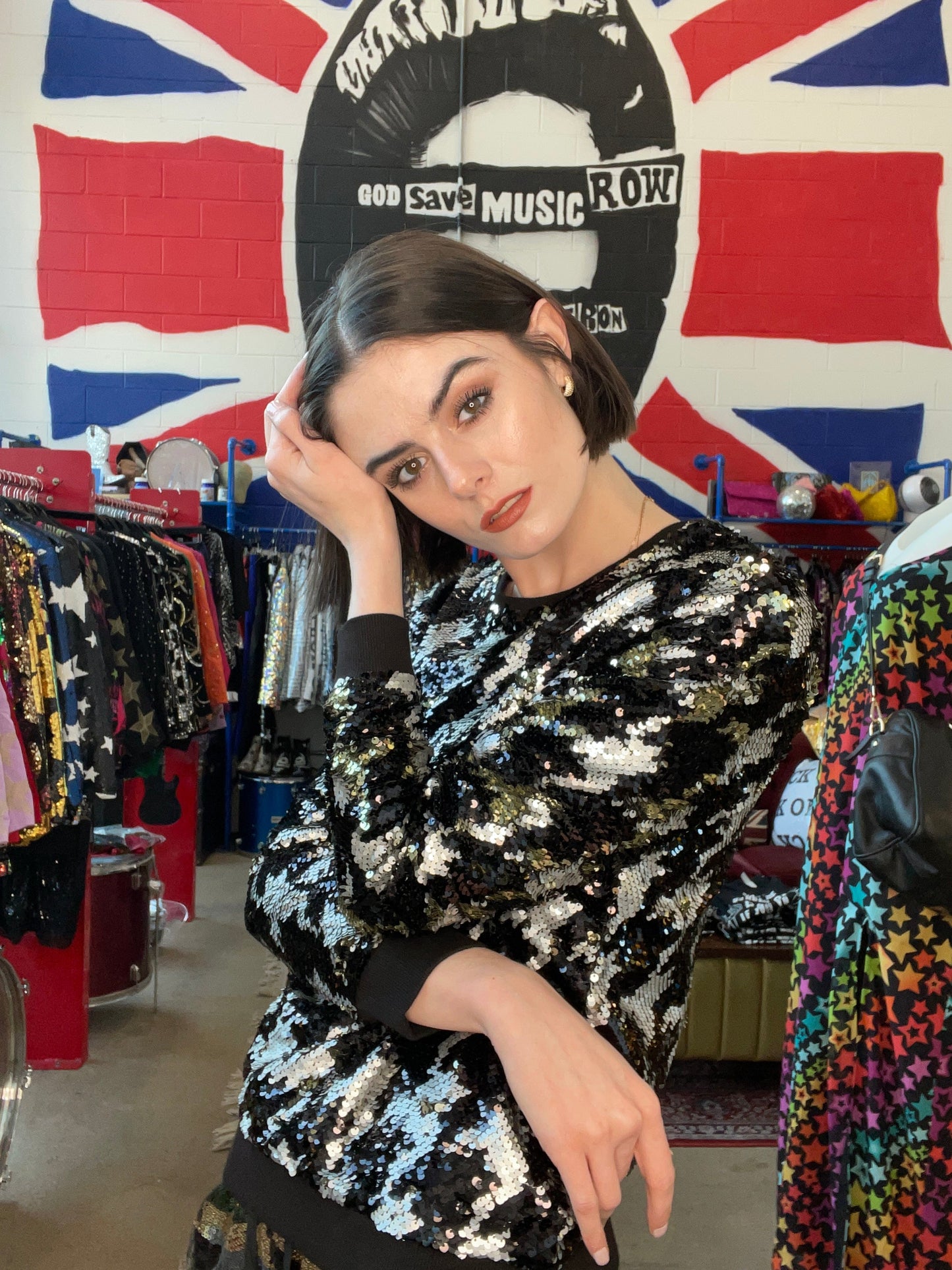 "Any Old  Iron" - Dogstooth Sweatshirt - Premium Clothing from Any Old Iron - Just $150! Shop now at Concordia Style Boutique