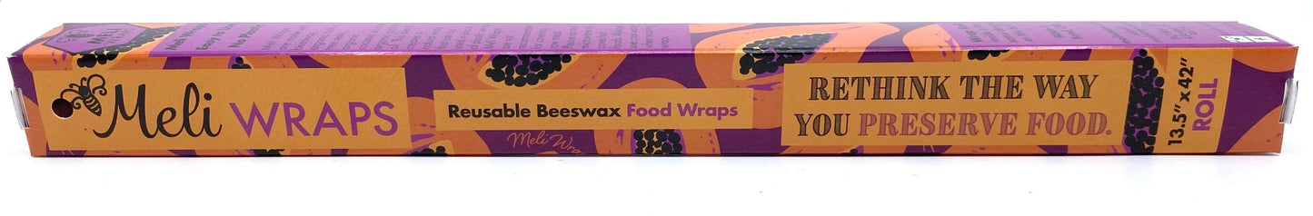 Beeswax Wrap Bulk Roll - Purple Papaya Print - Concordia Style Boutique