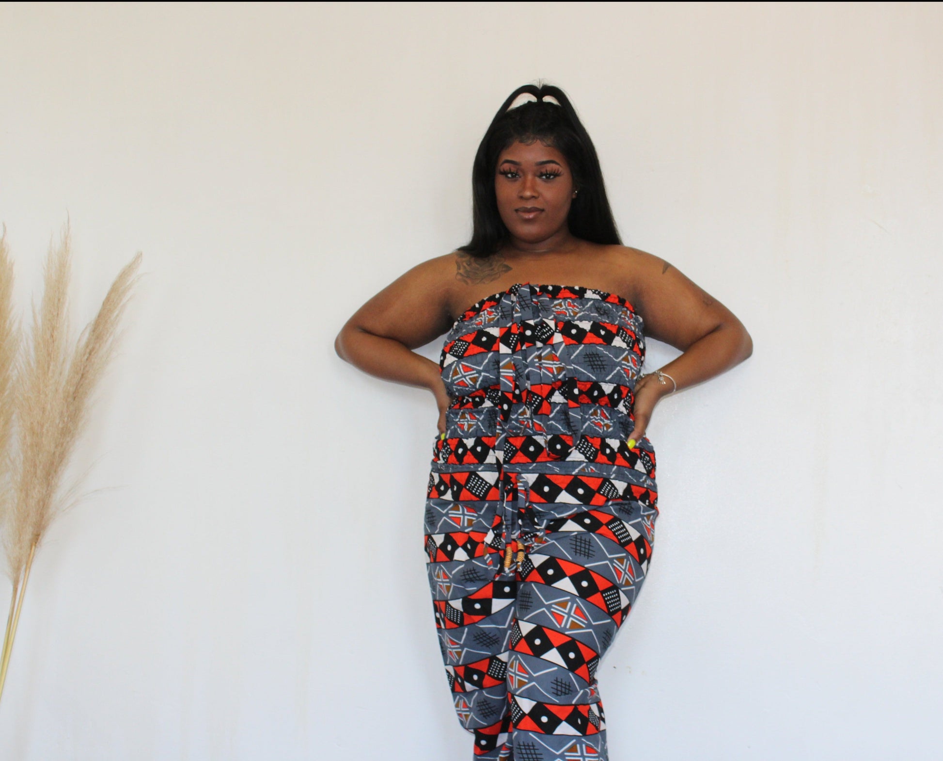 Multi-way Yoga jumpsuit - African print one piece - Concordia Style Boutique