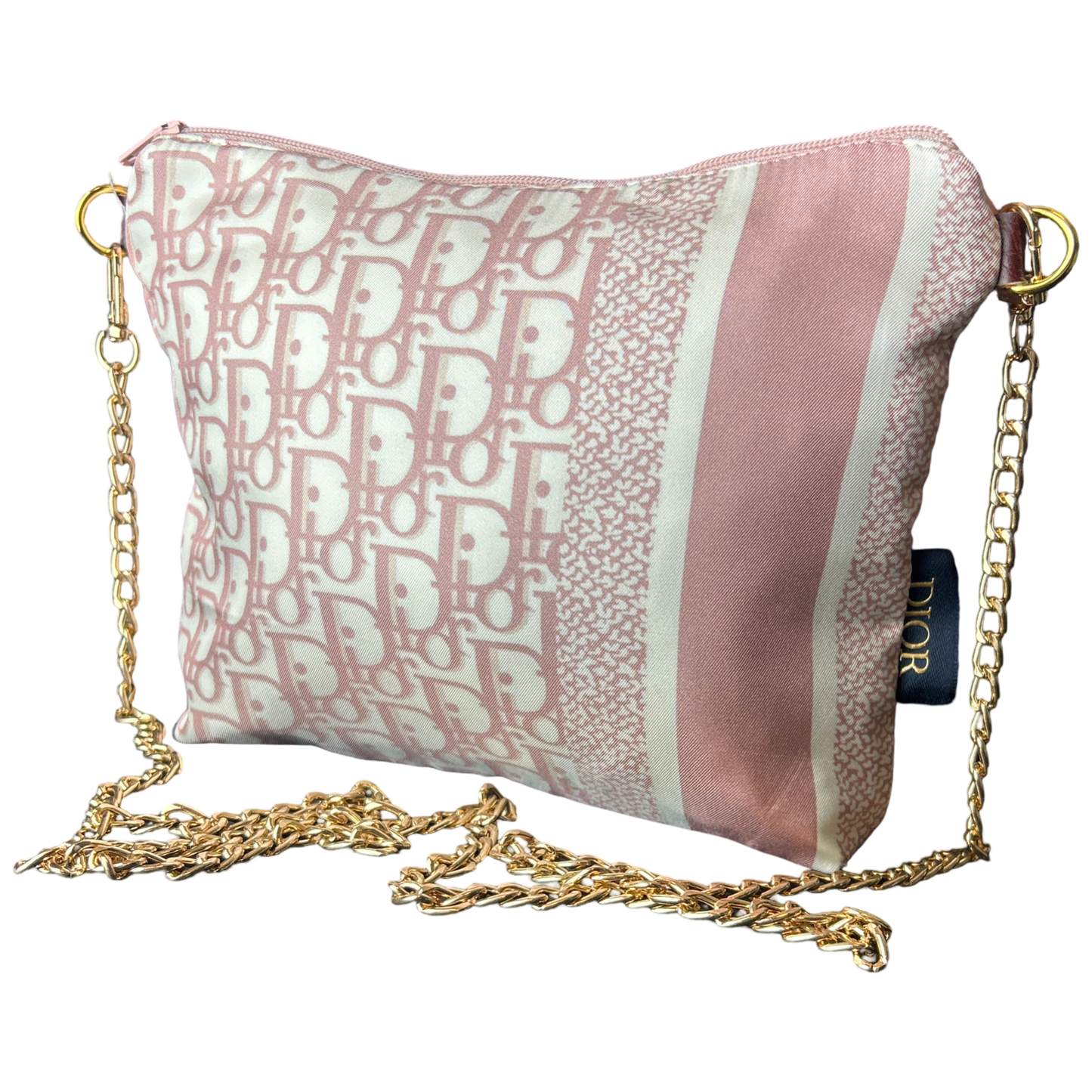 Trotter Pink Vintage Silk Scarf Crossbody Bag