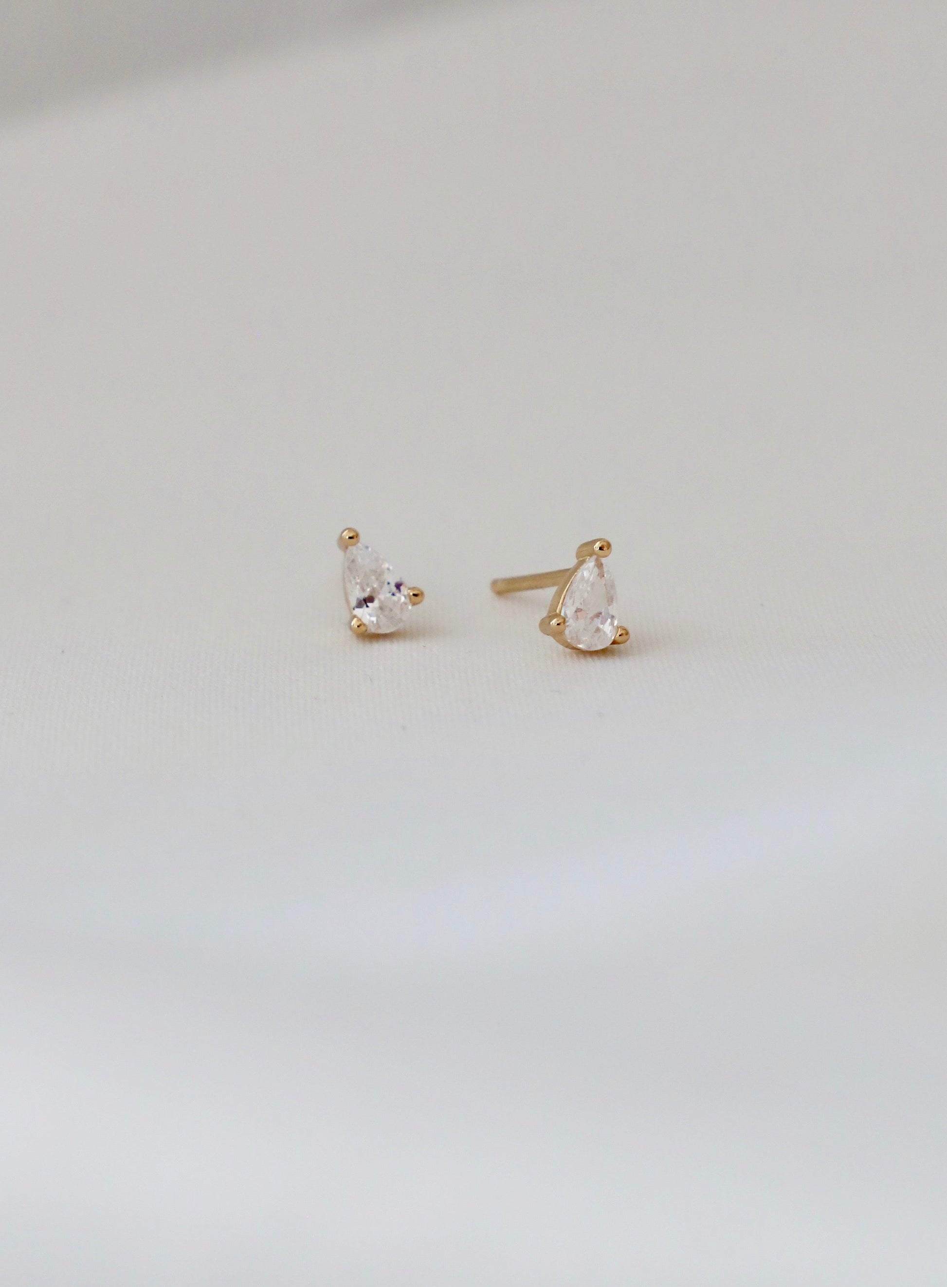MINI TEARDROP CZ STUDS - Concordia Style Boutique