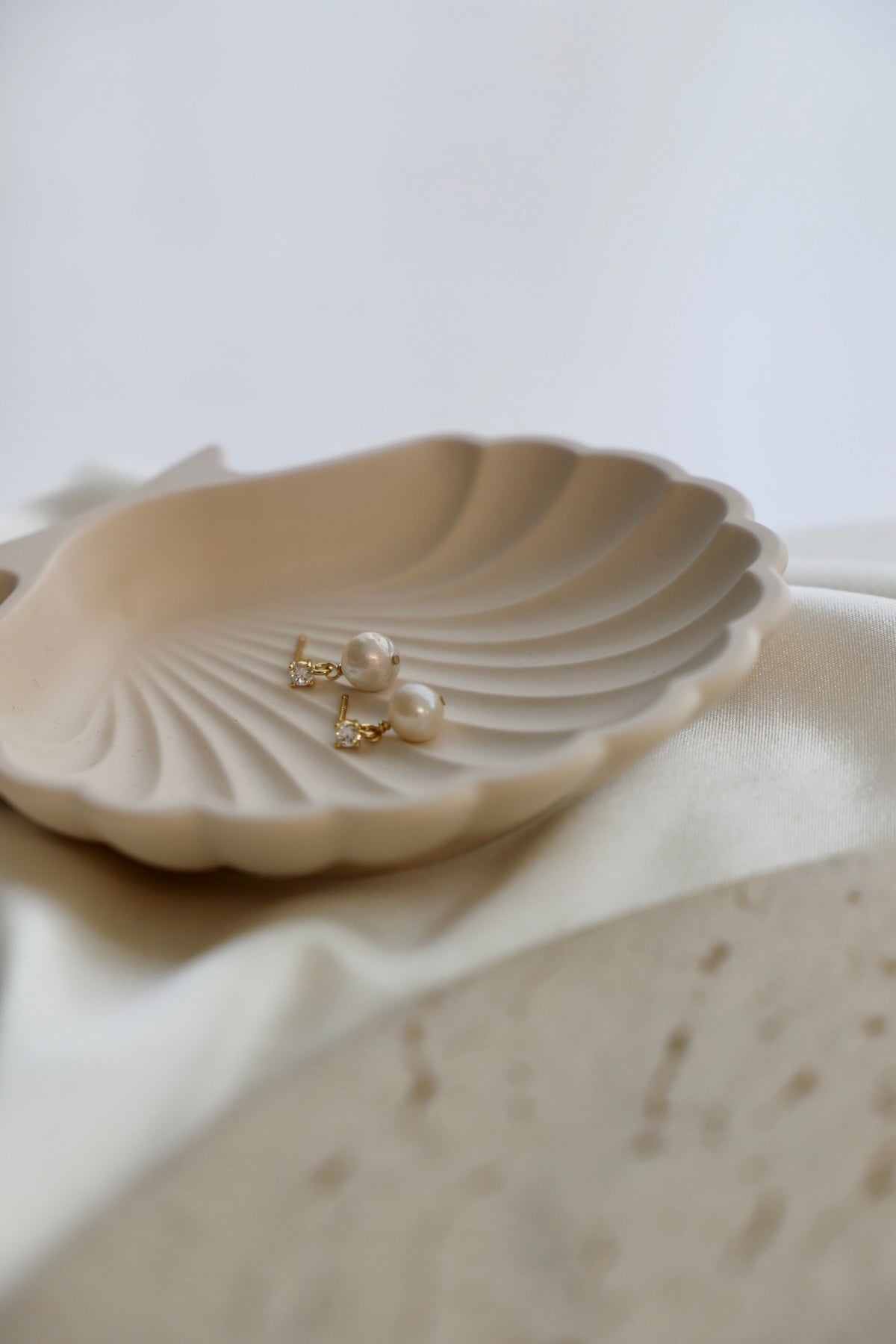 CZ PEARL DROP EARRINGS - Concordia Style Boutique