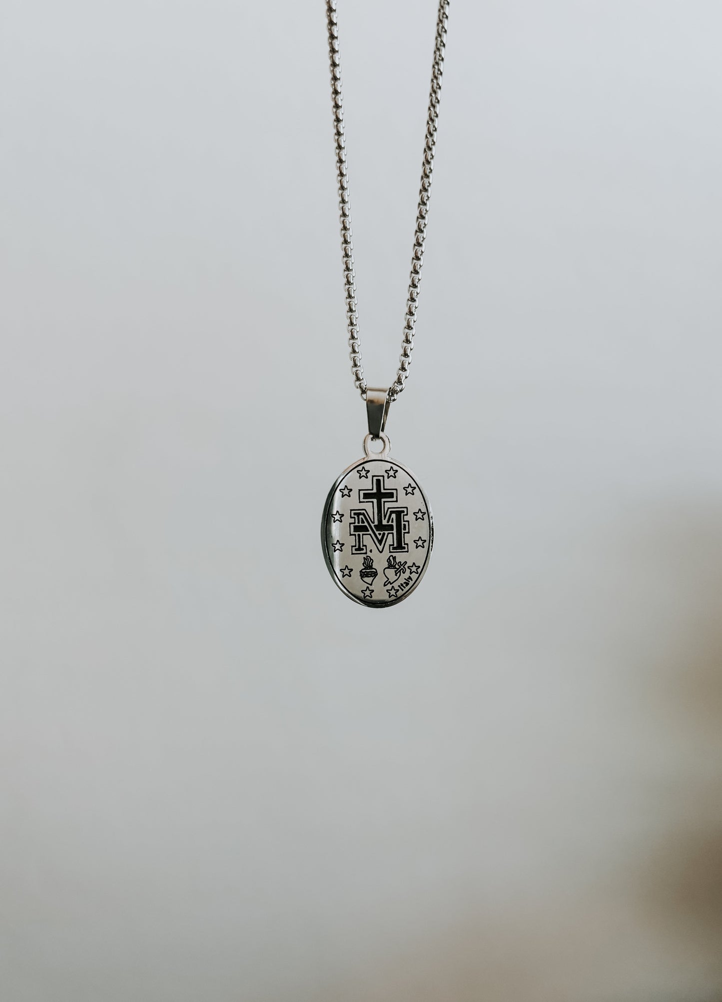 Silver Miraculous Medal for Men - Concordia Style Boutique