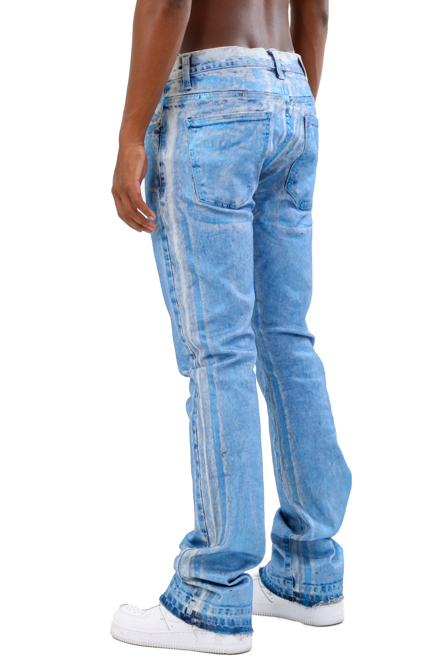 ASJ08 FOIL WASH STACKED JEANS