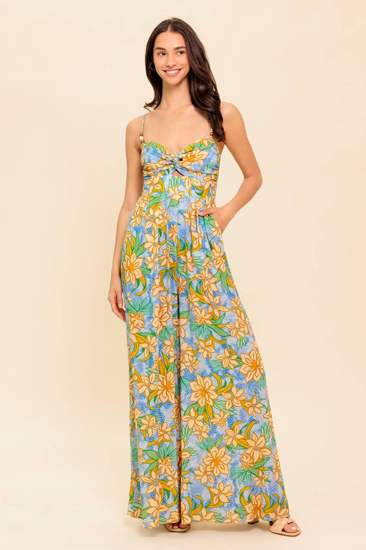 BY CHANCE BLUE WOVEN JUMPSUIT - Concordia Style Boutique