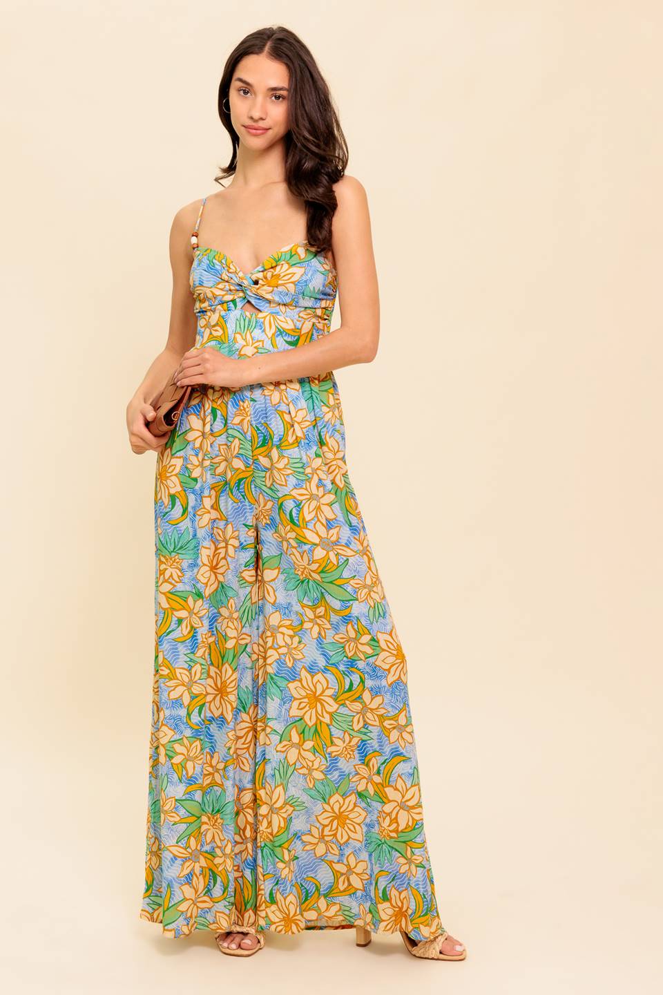 BY CHANCE BLUE WOVEN JUMPSUIT - Concordia Style Boutique