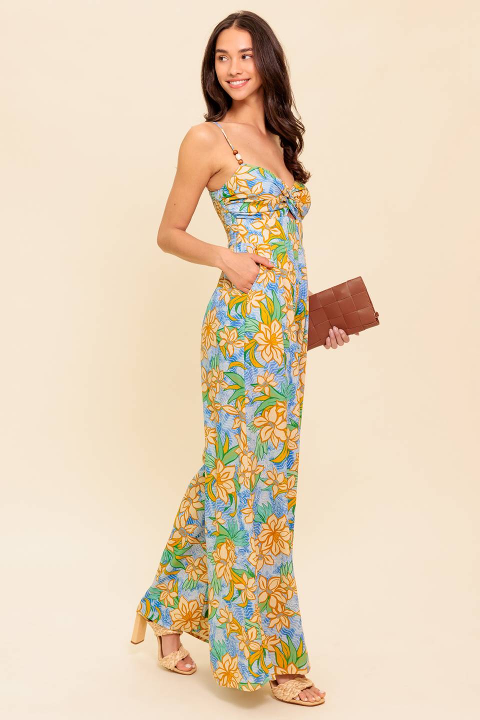 BY CHANCE BLUE WOVEN JUMPSUIT - Concordia Style Boutique