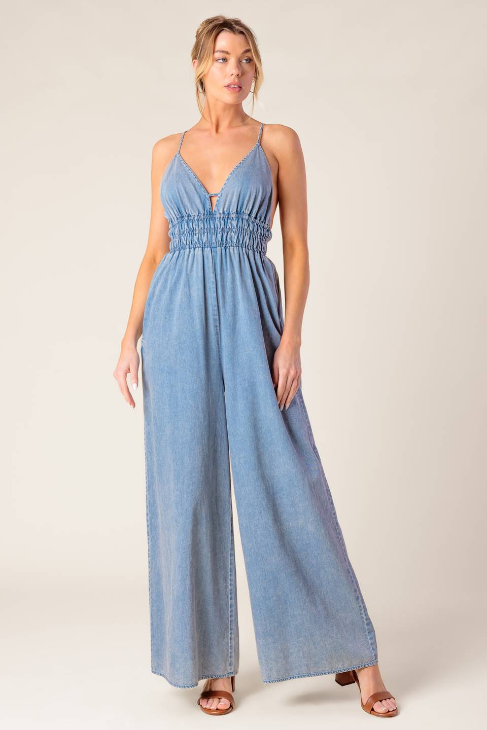 CAN'T CONVINCE ME ACID BLUE DENIM JUNPSUIT - Concordia Style Boutique