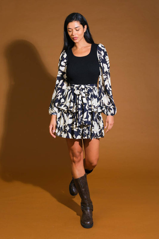 ALL MY LIFE SWEATER WOVEN MINI DRESS - Concordia Style Boutique