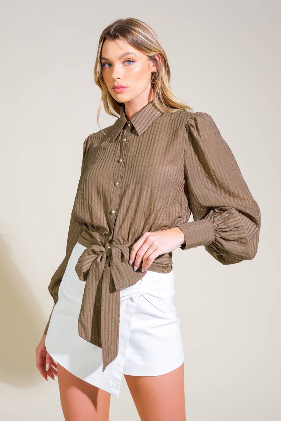 BEHIND THE GRIN WOVEN TOP - Concordia Style Boutique