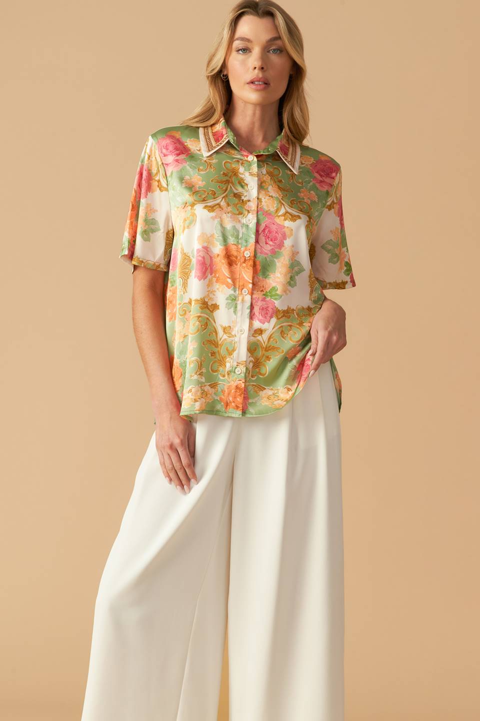 ALL EYES ON ME WOVEN TOP - Concordia Style Boutique